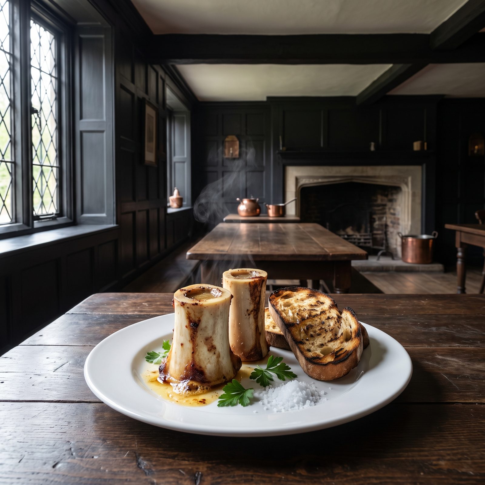 Roasted Bone Marrow With Toast