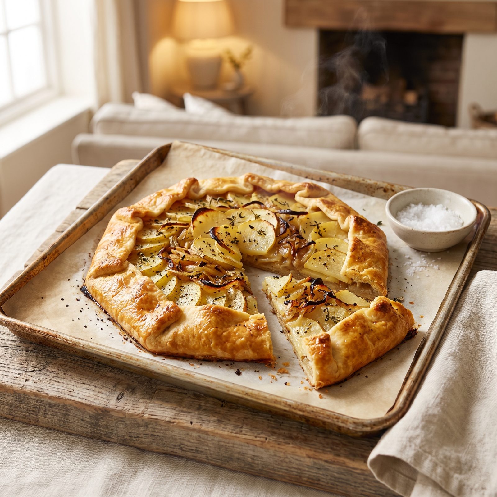 A Rustic Onion and Potato Galette