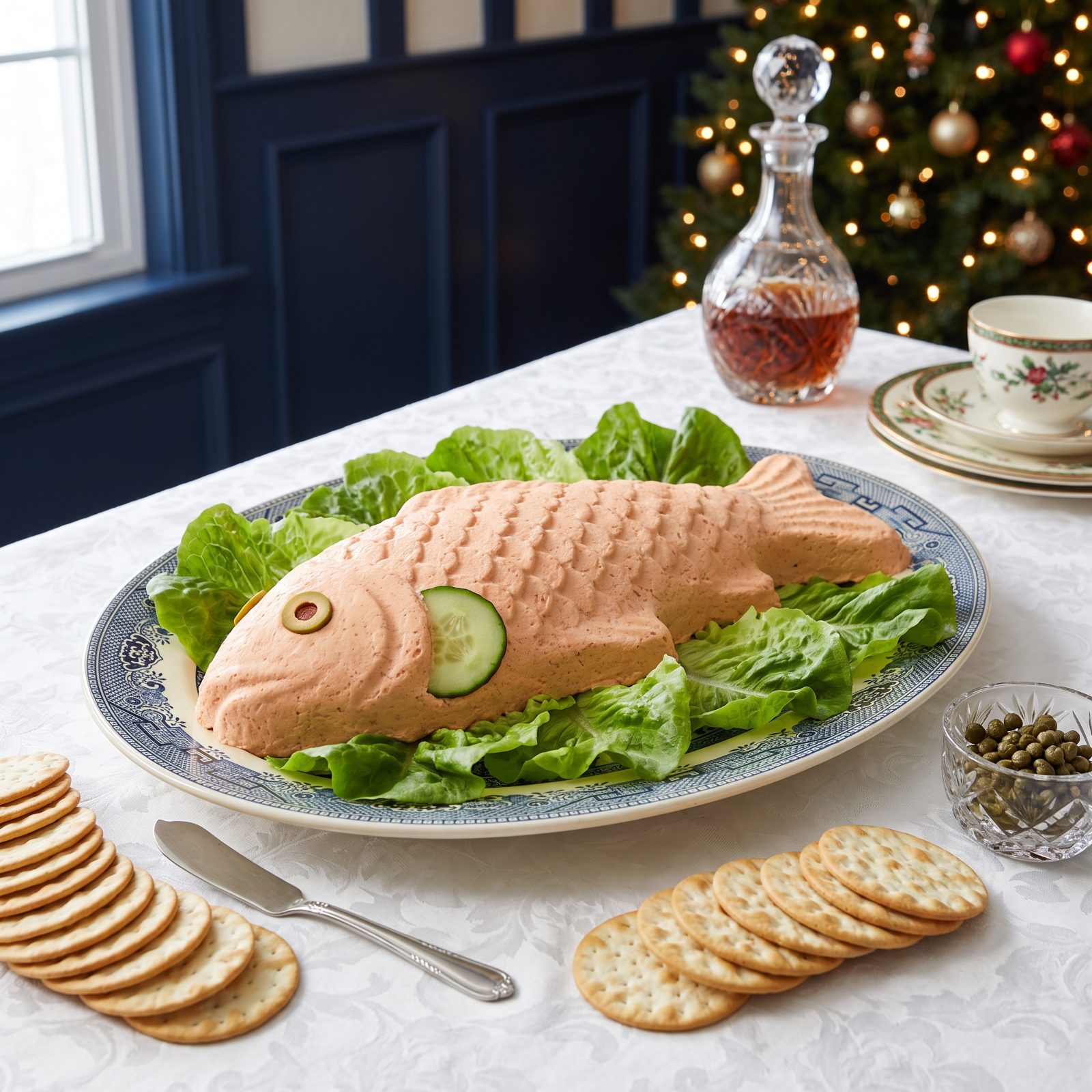 A Salmon Mousse Set in a Fish-Shaped Mold