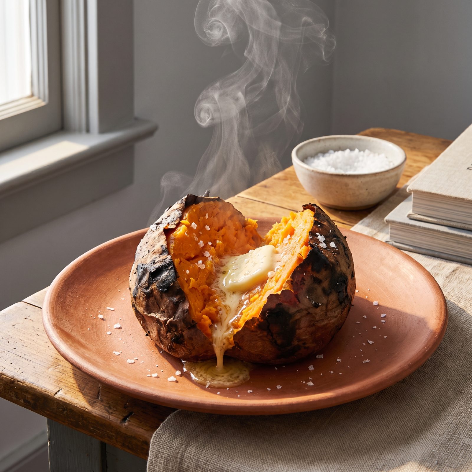 Salt-Baked Sweet Potato With Cultured Butter
