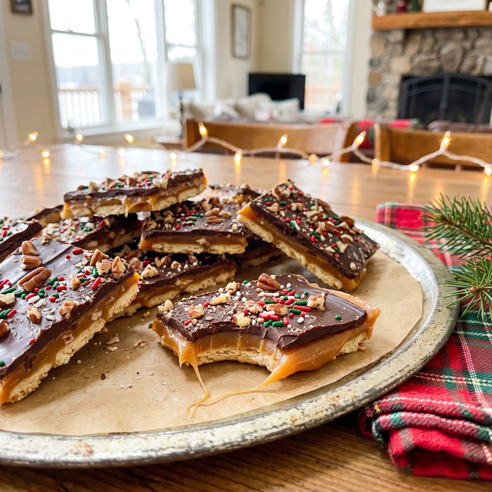 Saltine Cracker Toffee Bites