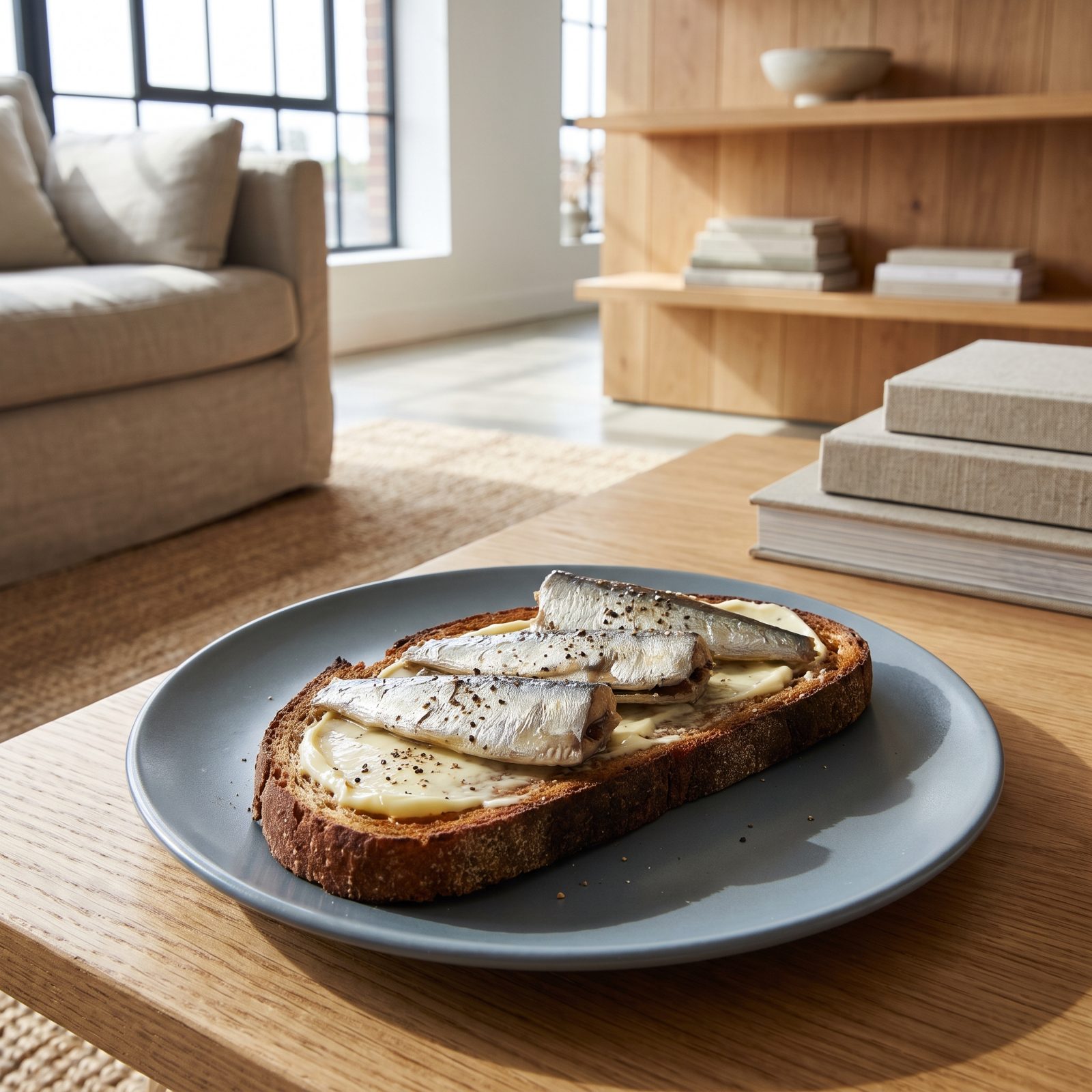 Sardines and Salted Butter on Toast