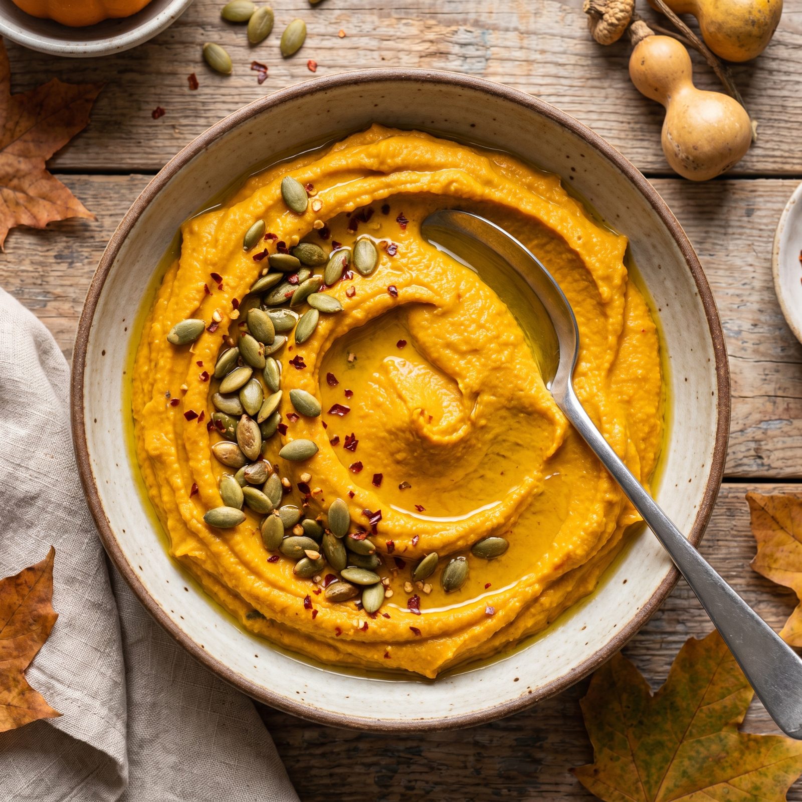 Savory Pumpkin Hummus With Toasted Pepitas