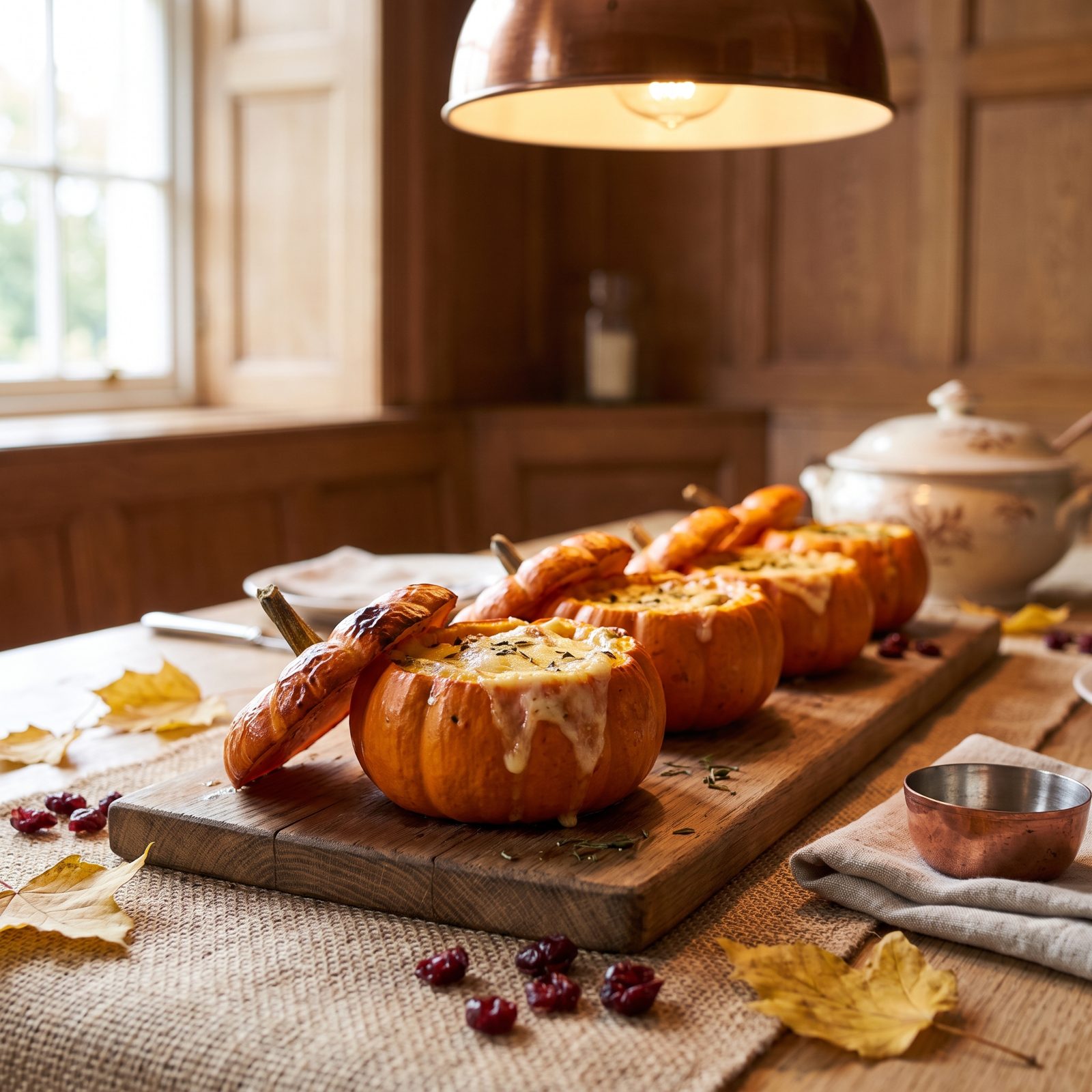 Savory Stuffed Mini Pumpkins With Gruyère