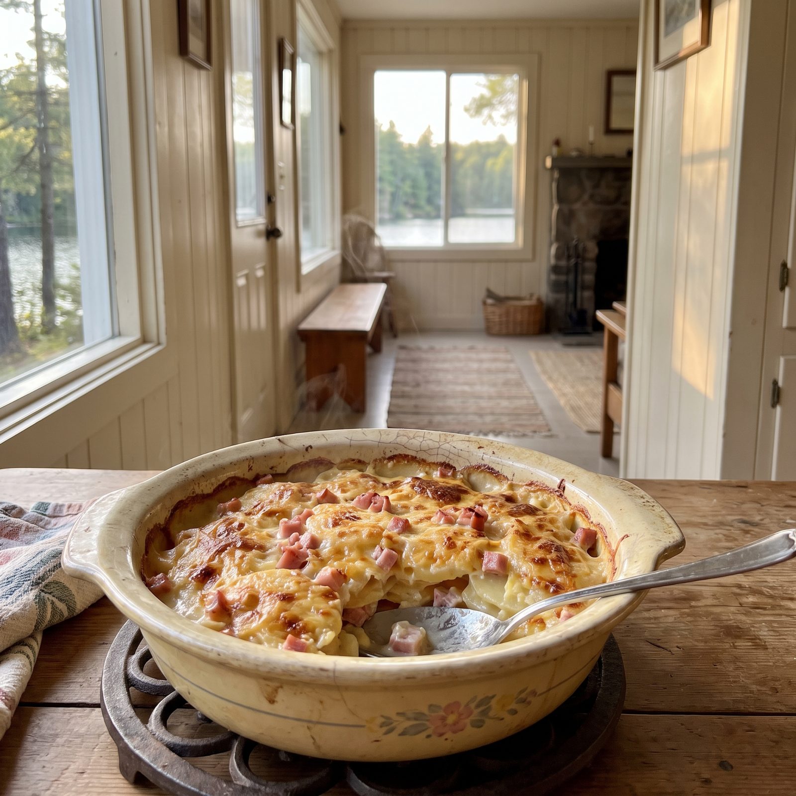 Scalloped Potatoes With Bits of Ham
