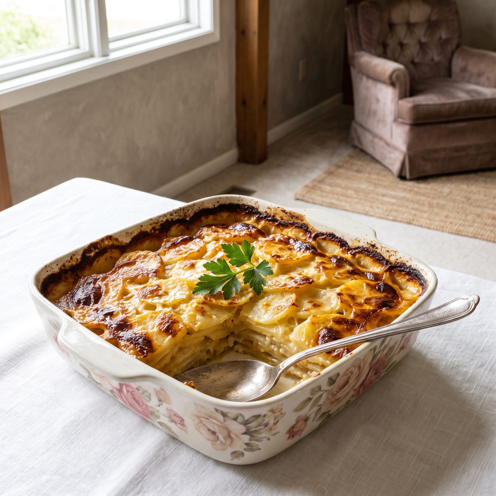 Scalloped Potatoes With Crisp Edges