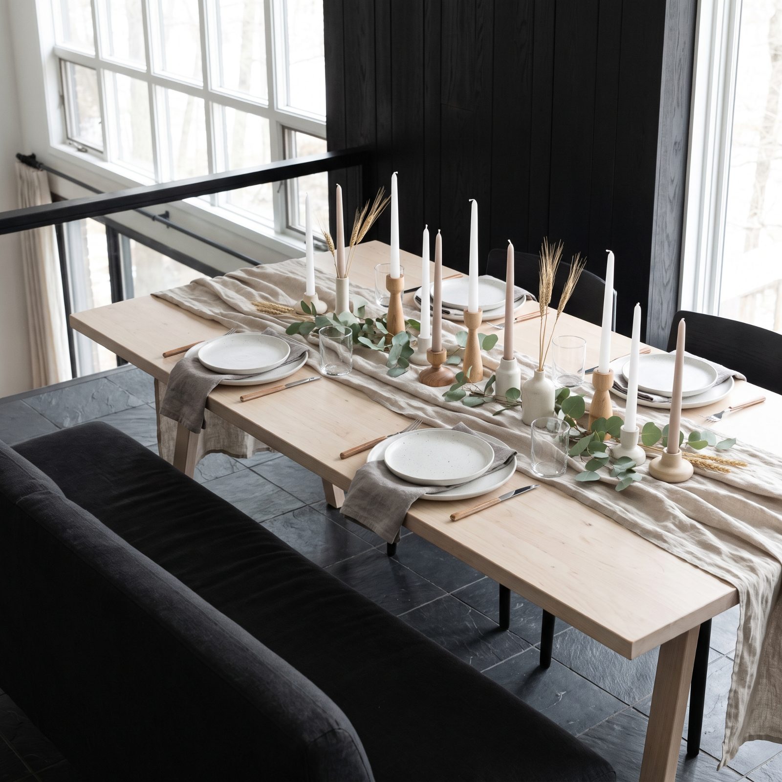 The Scandinavian Candle-and-Linen Table