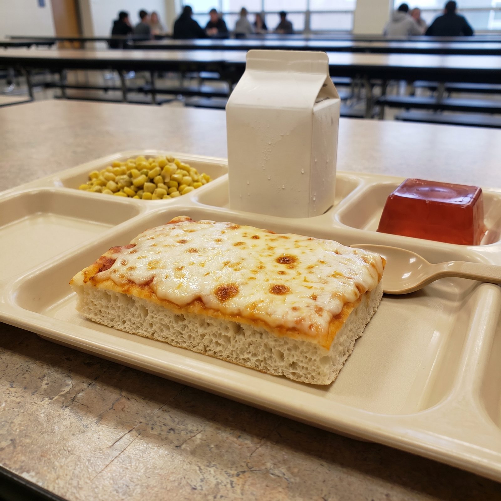 School-Cafeteria Rectangle Pizza