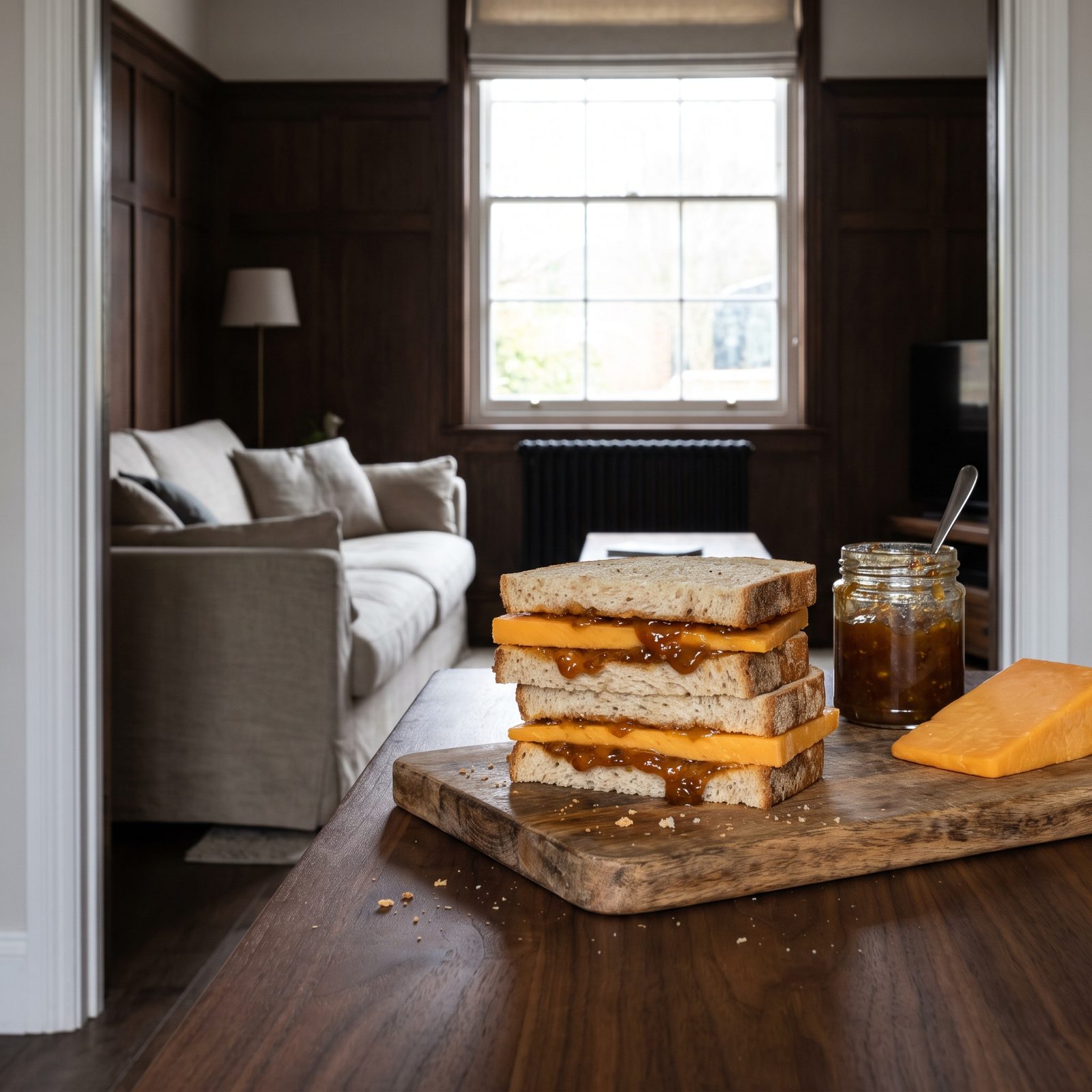 Sharp Cheddar and Chutney on Farmhouse Bread