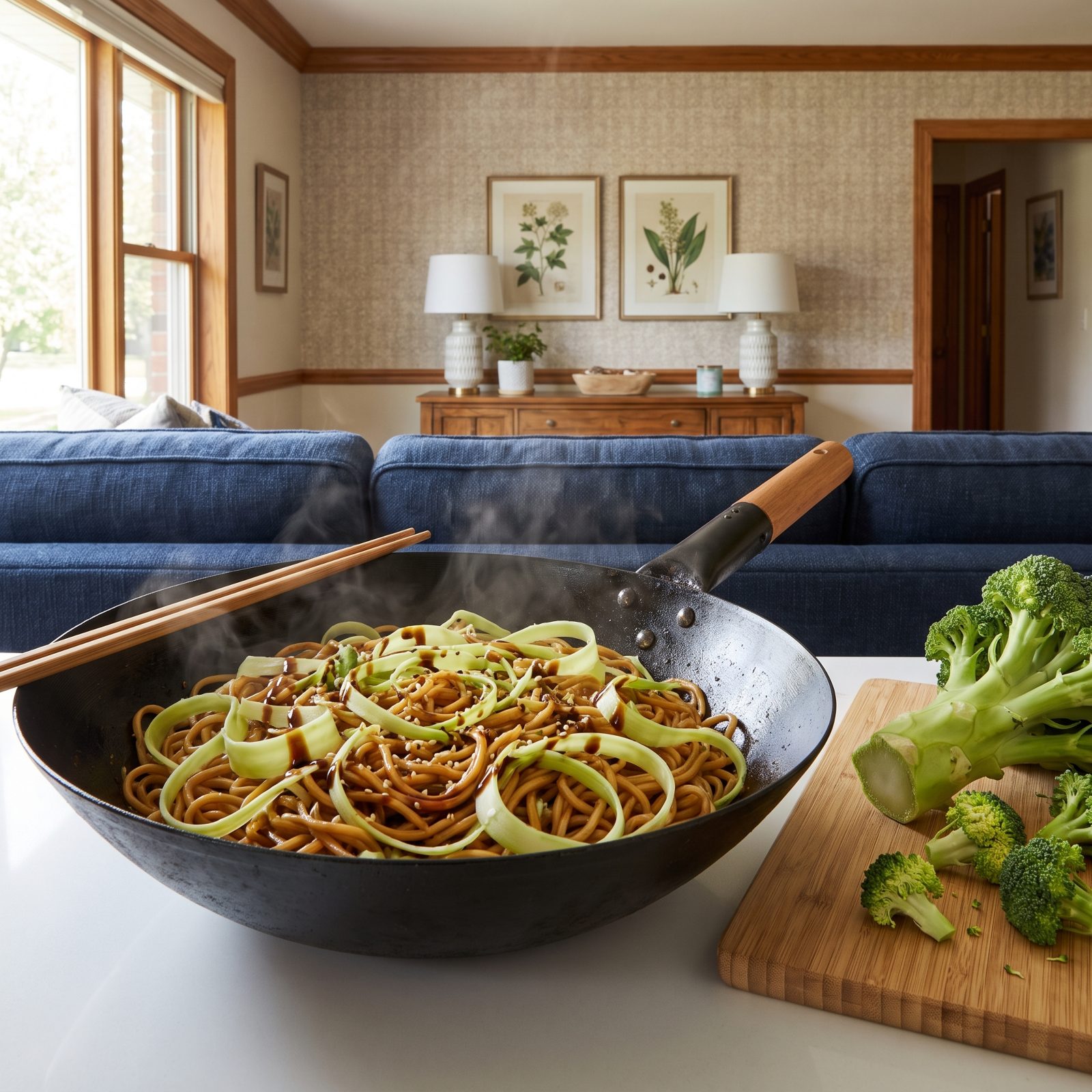 Shave Broccoli Stems Into Stir-Fry Noodles