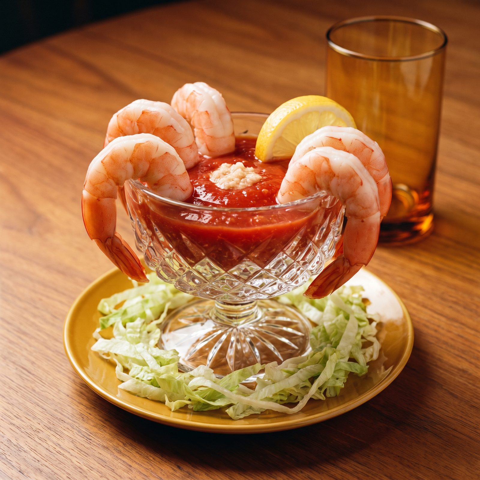 Shrimp Cocktail Nestled in Little Footed Glasses