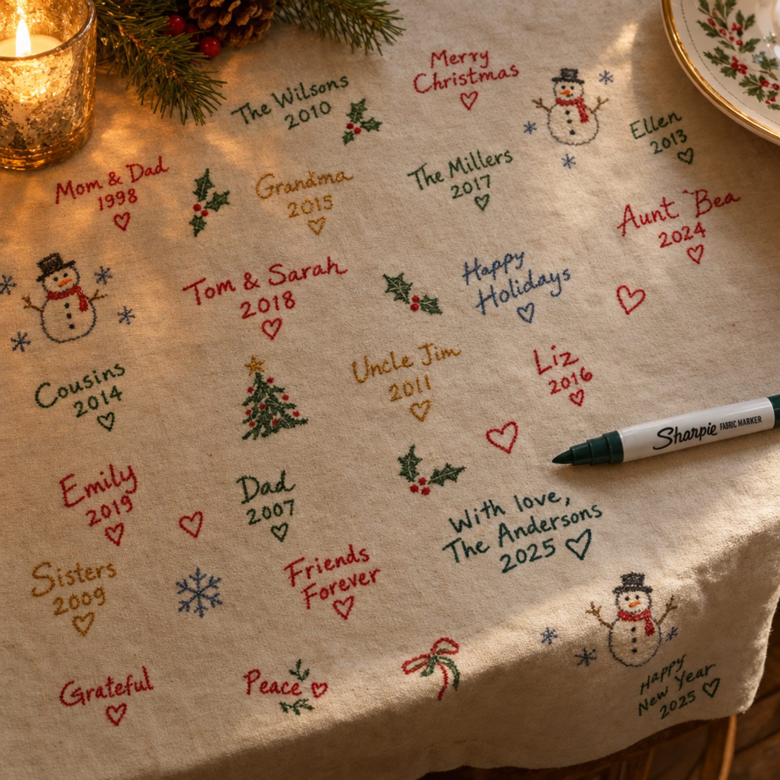 The Signature Tablecloth Everyone Signs Each Year