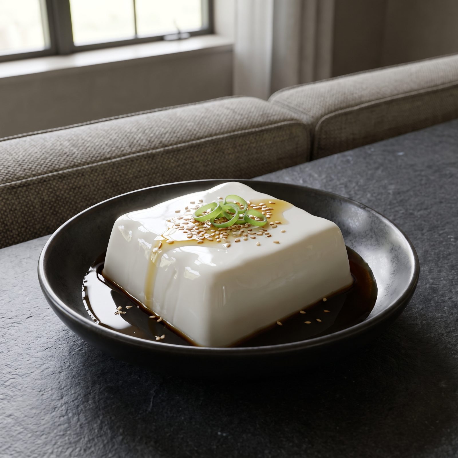 Silken Tofu With Soy Sauce and Sesame