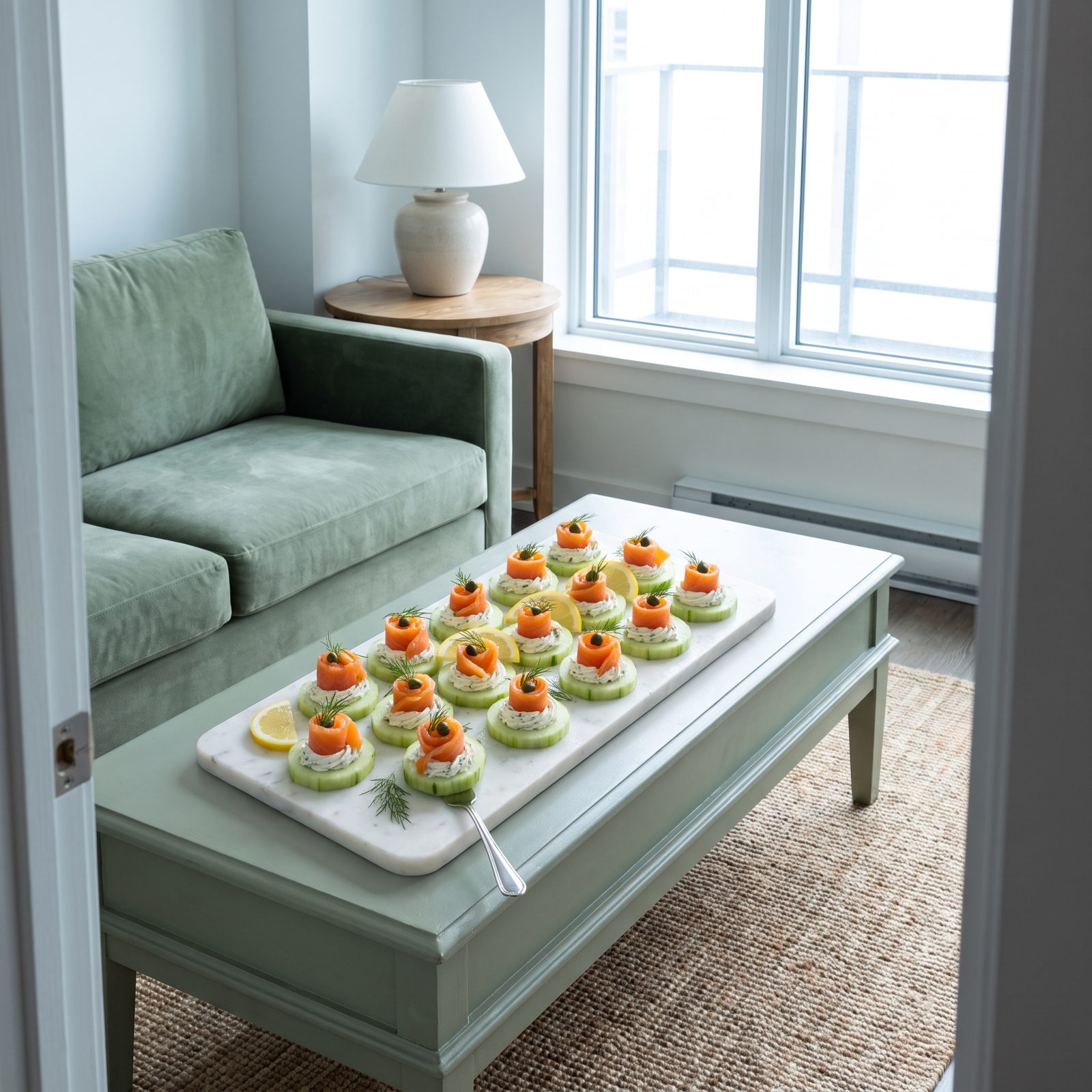 Smoked Salmon and Dill Cucumber Bites