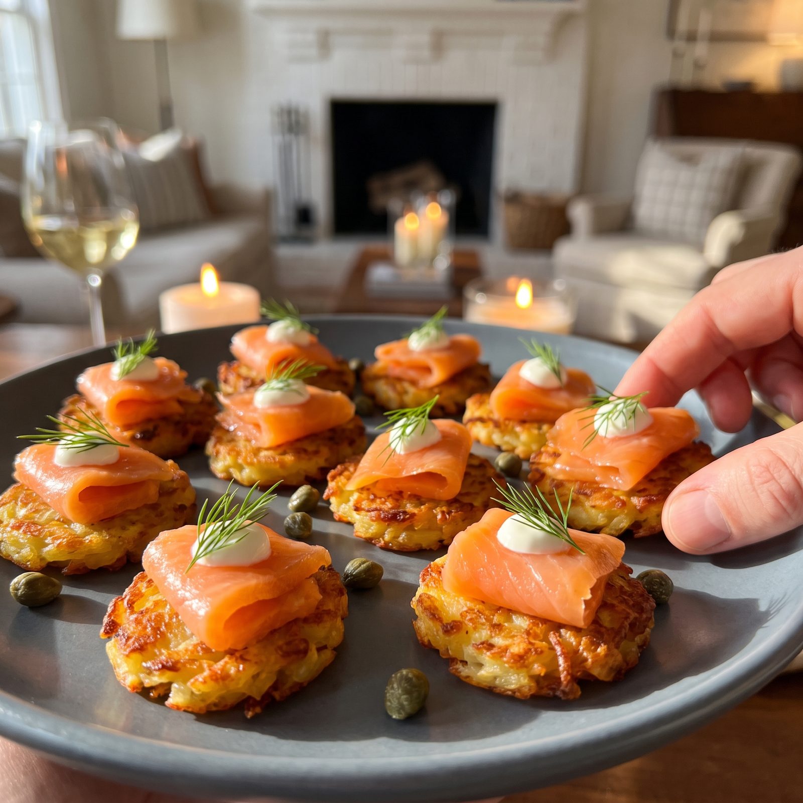 Smoked-Salmon Rösti Bites With Dill