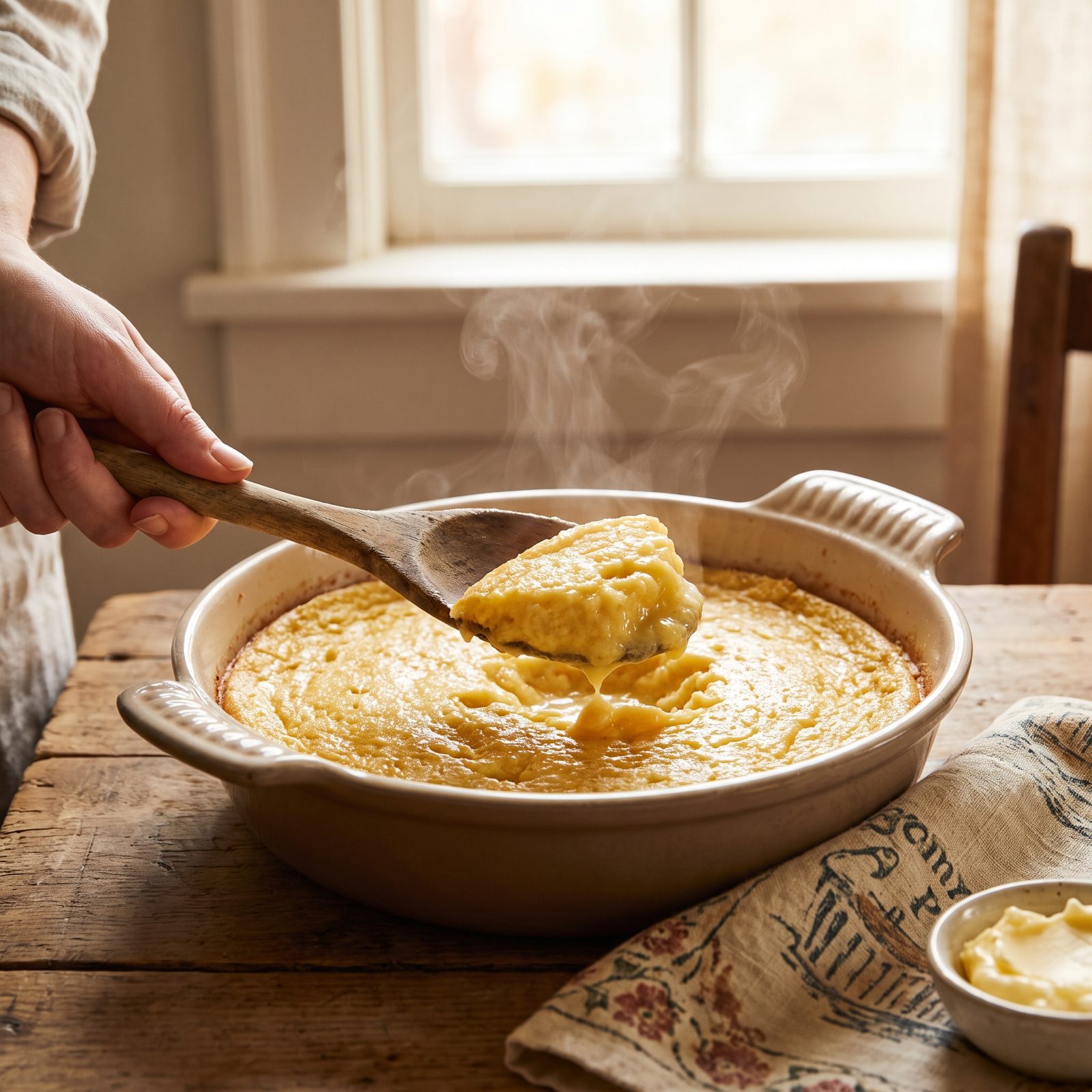 Southern Spoon Bread, Too Soft to Slice and All the Better for It