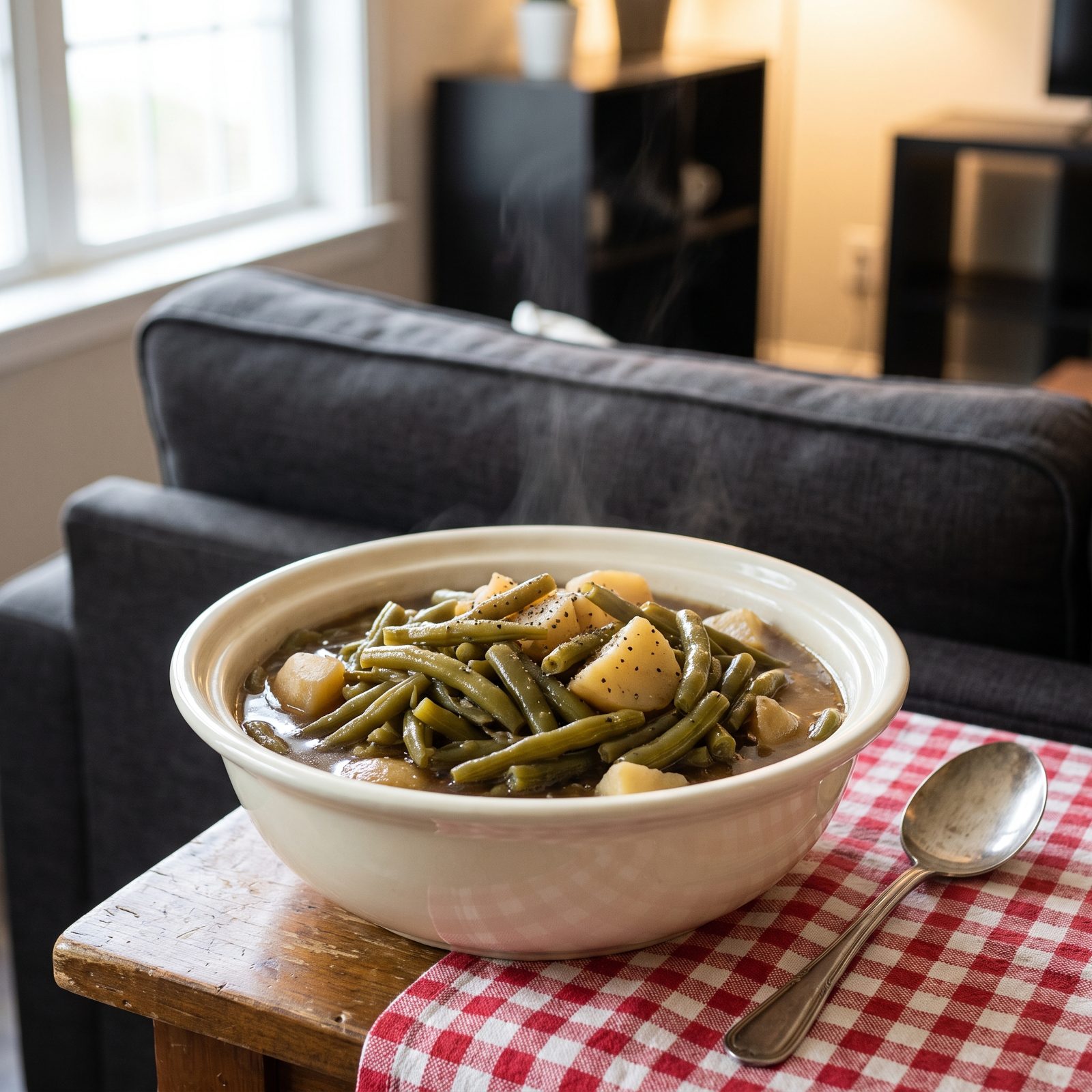 Southern-Style Stewed Green Beans and Potatoes