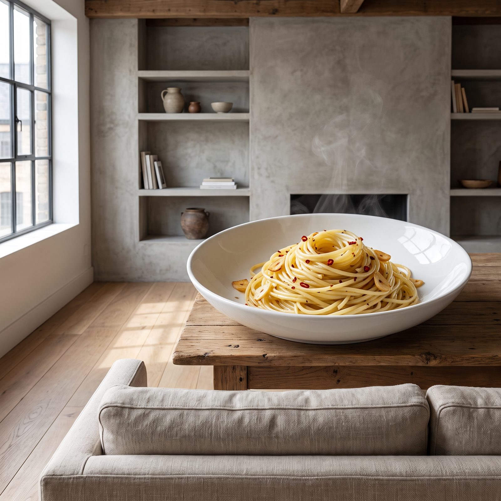 Spaghetti With Anchovy, Garlic and Chili
