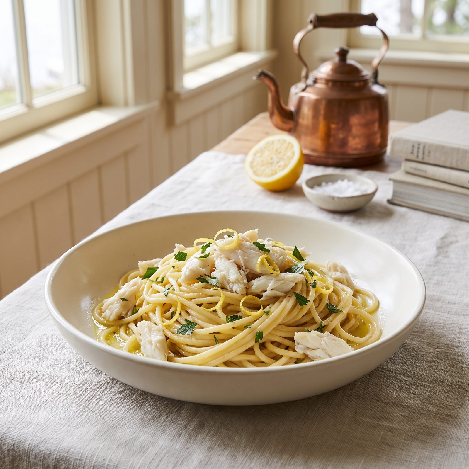 Spaghetti With Fresh Crab and Lemon