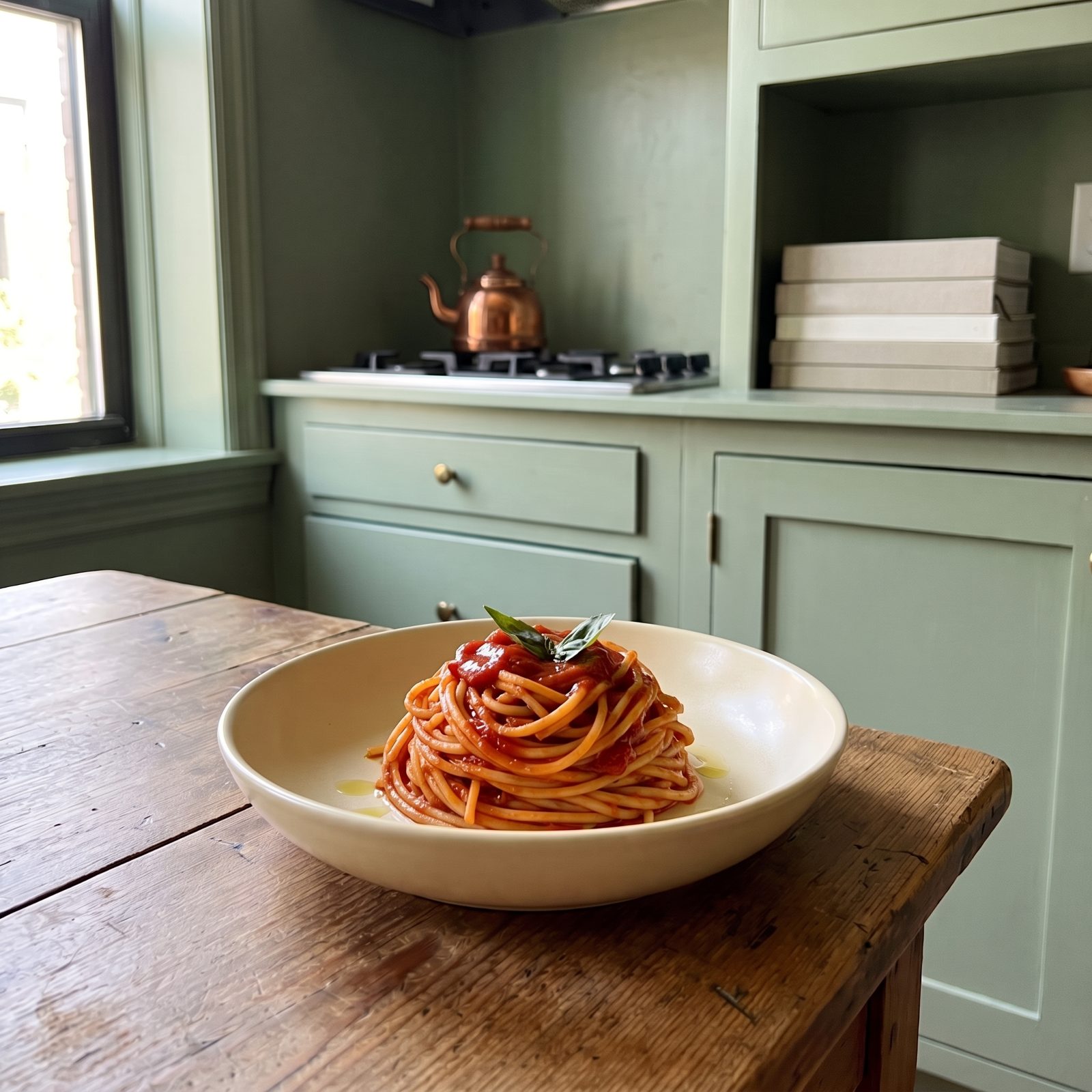 Spaghetti Pomodoro With Glossy Emulsified Sauce