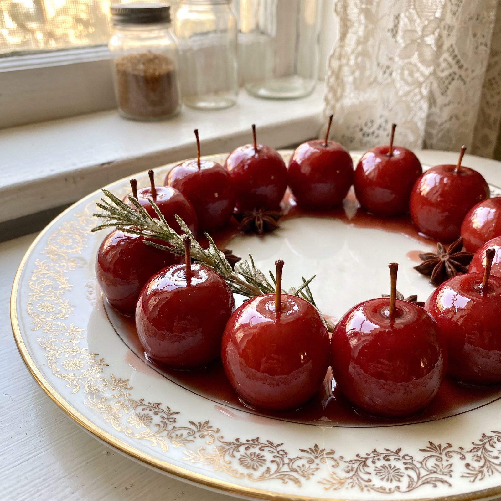 Spiced Crab Apples, the Glossy Red Garnish Nobody Plates Anymore