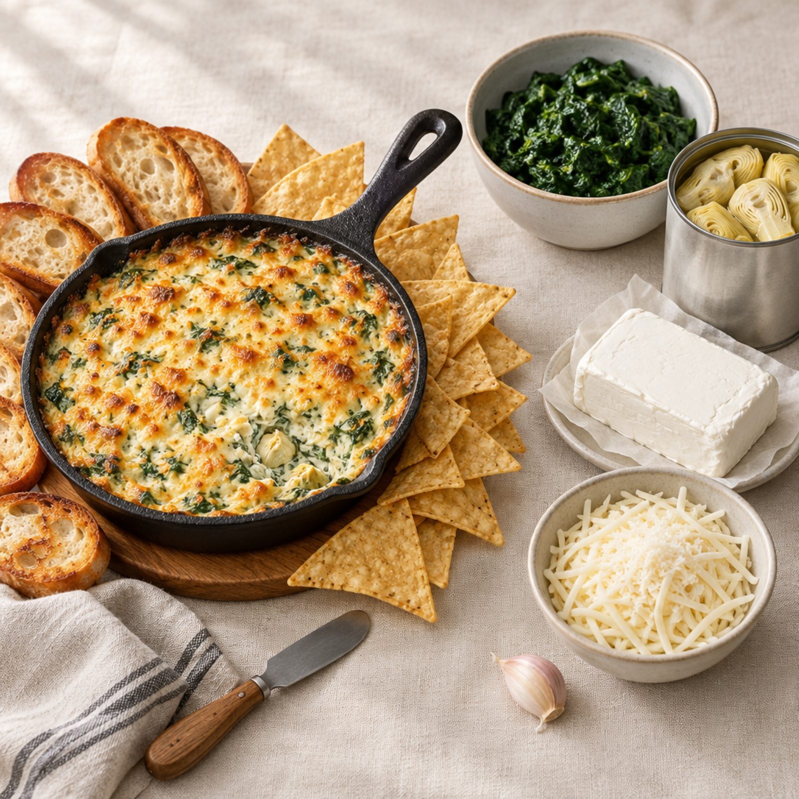 Spinach and Artichoke Dip: Cheap Frozen Greens Dressed Up in Cream