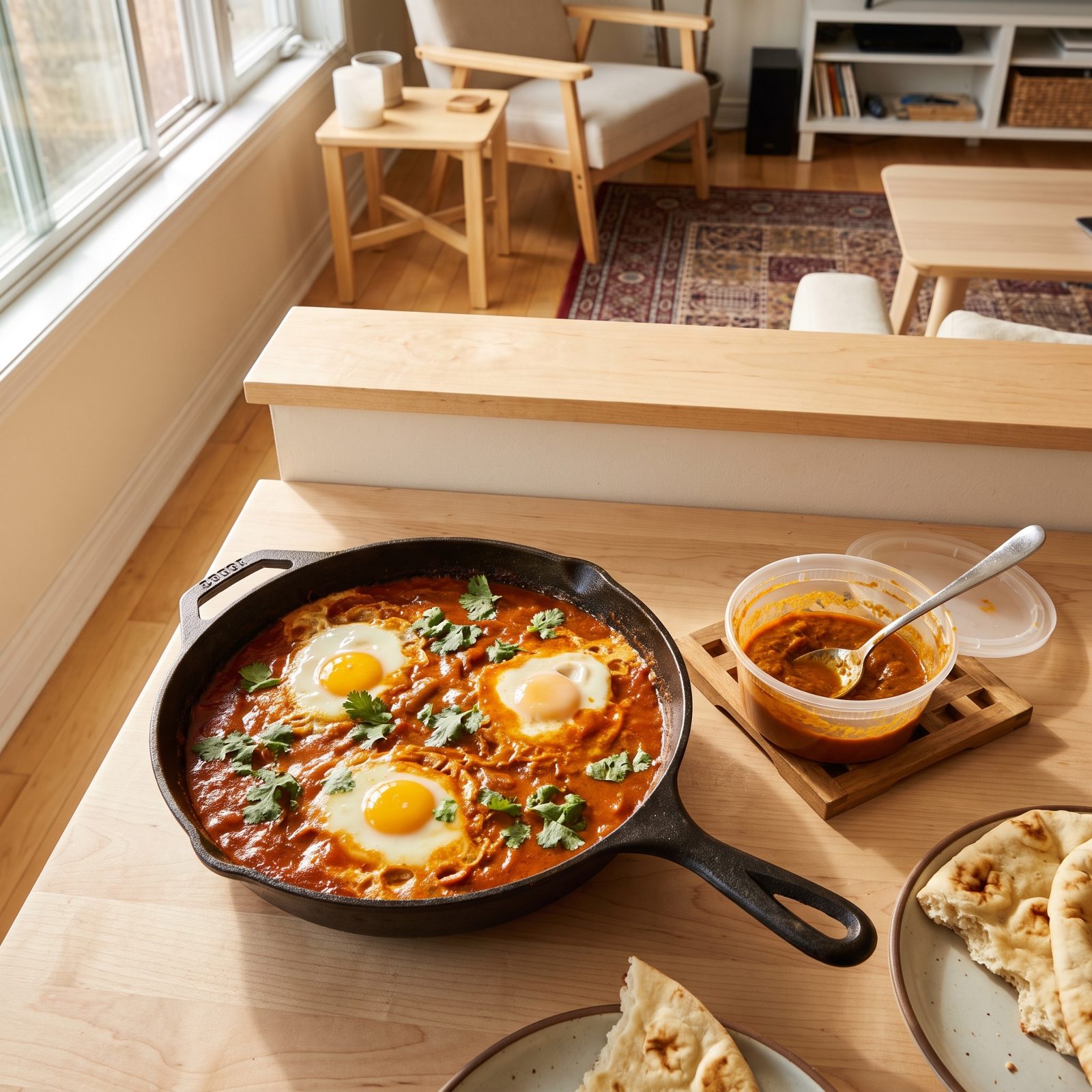Spoon Leftover Curry Into a Shakshuka Skillet