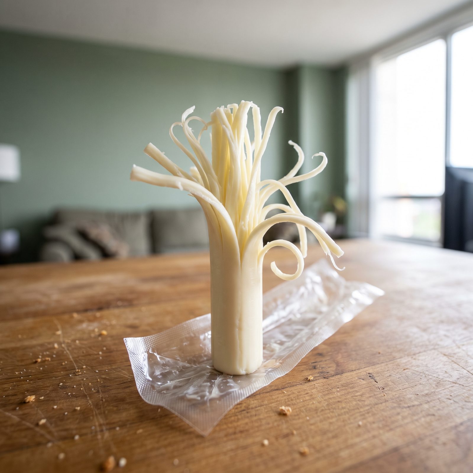 String Cheese, Peeled Into Threads One at a Time