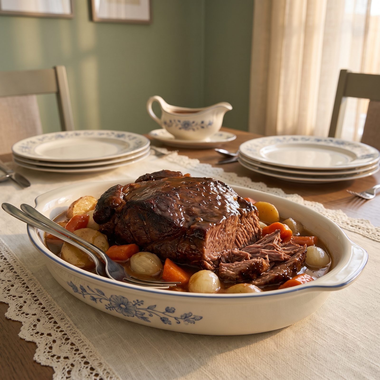Sunday Pot Roast With Carrots and Gravy