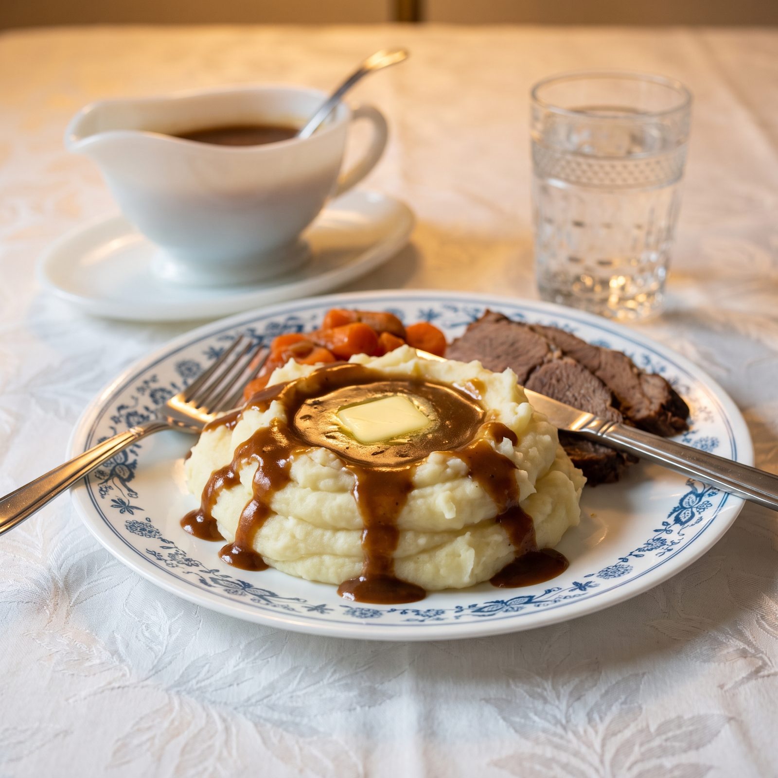 Sunday's Pan Gravy and Mashed Potatoes, Made From the Drippings