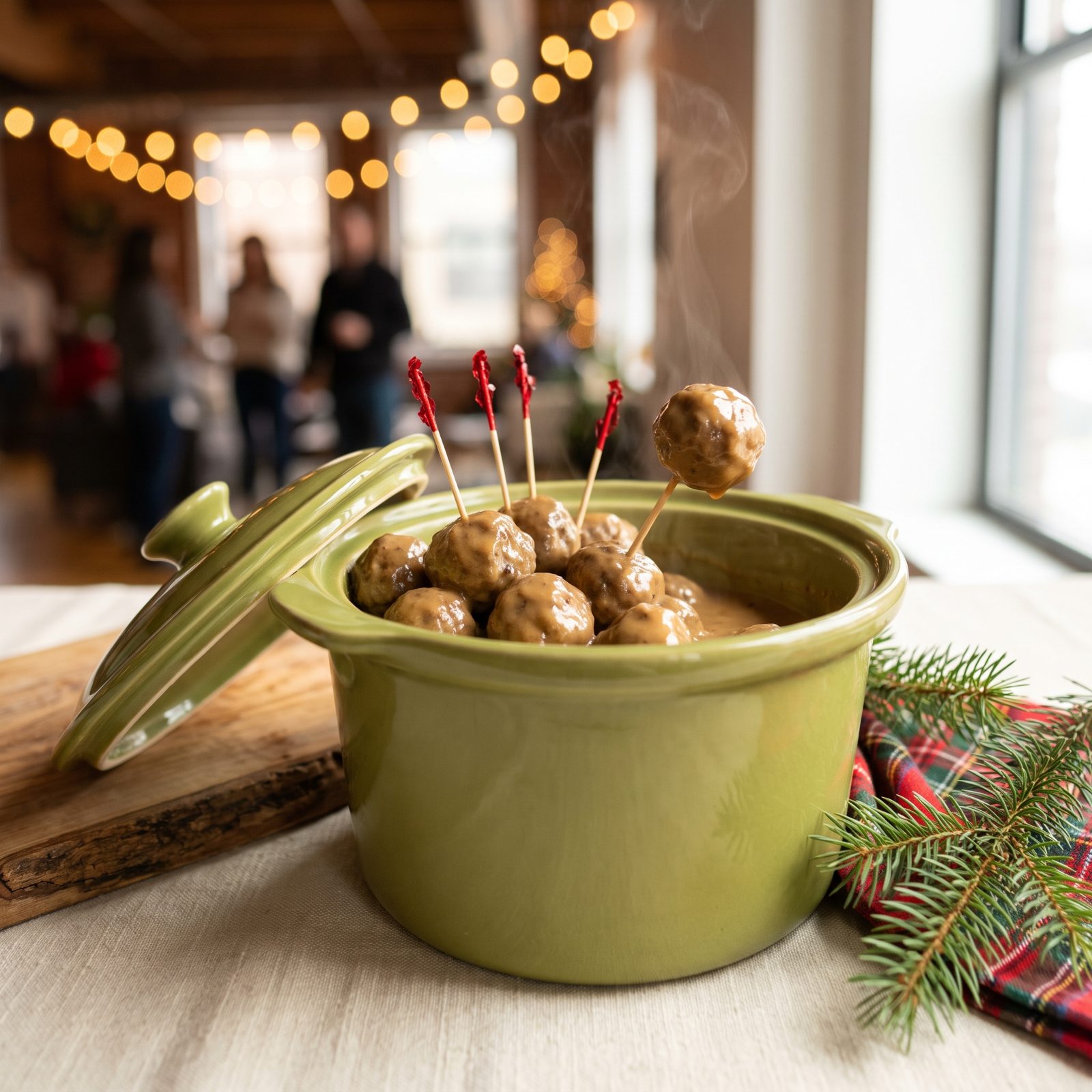 Swedish Cocktail Meatballs in the Slow Cooker