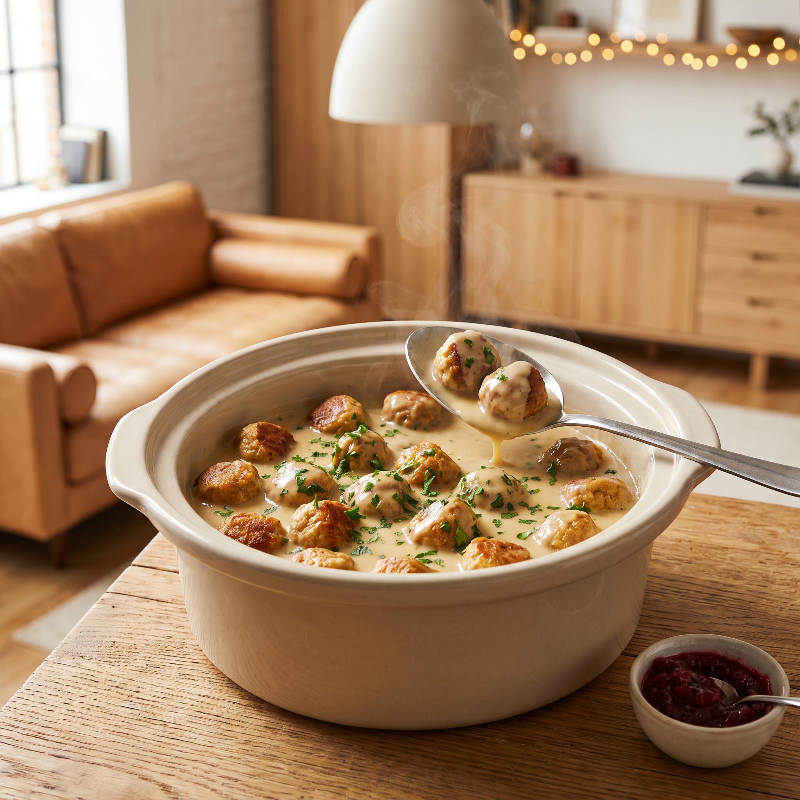 Swedish Meatballs in Creamy Pan Gravy