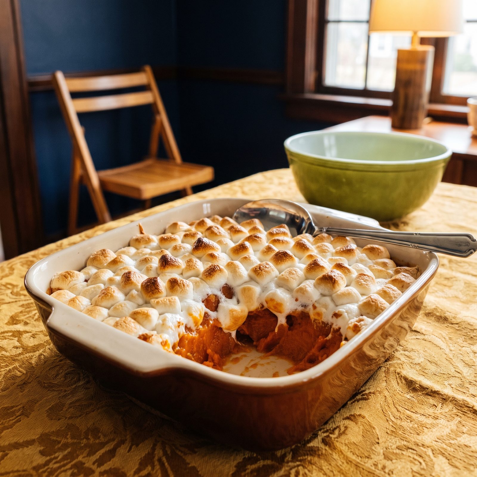 Sweet Potatoes Buried Under a Blanket of Toasted Marshmallows