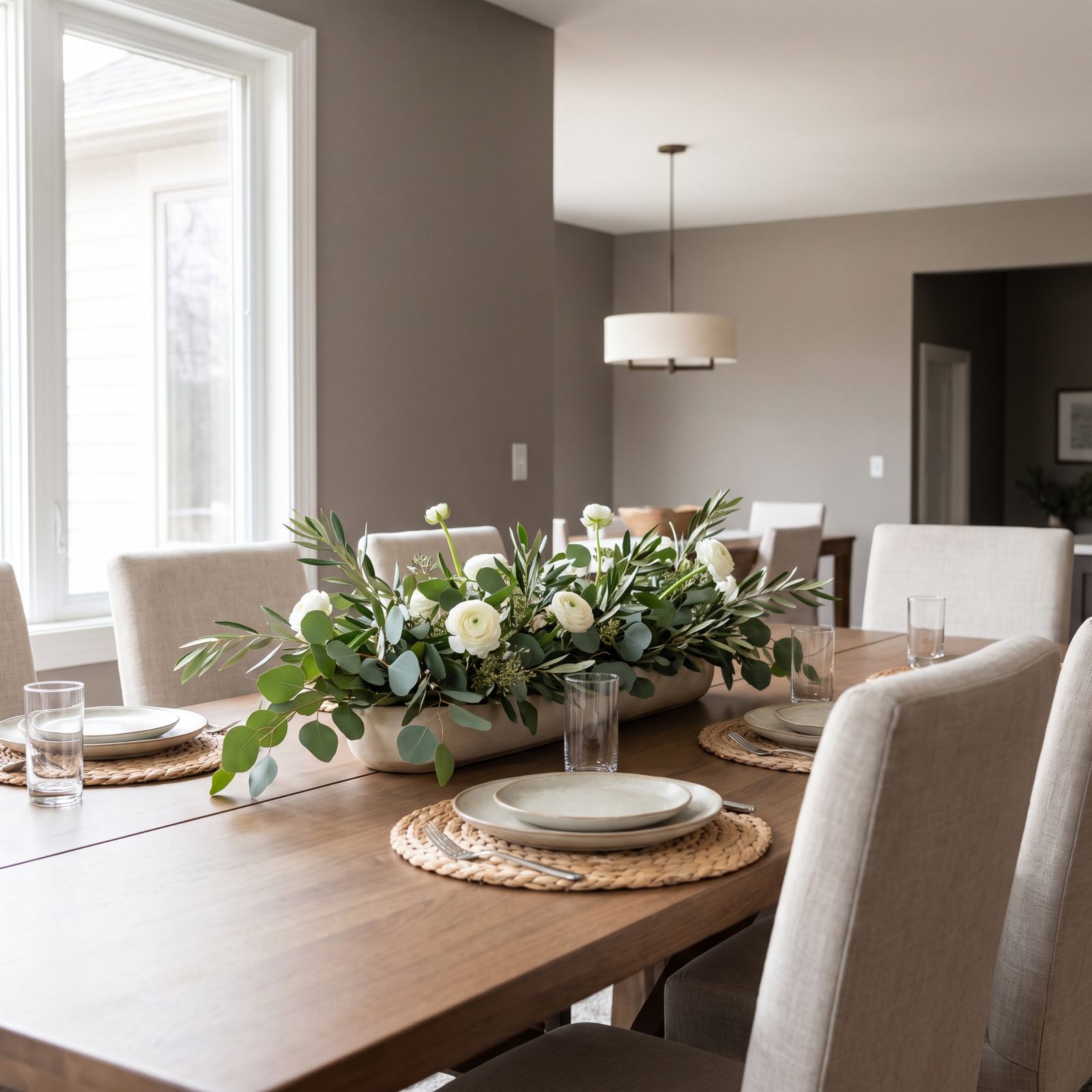 The Table With a Centerpiece Low Enough to See Across