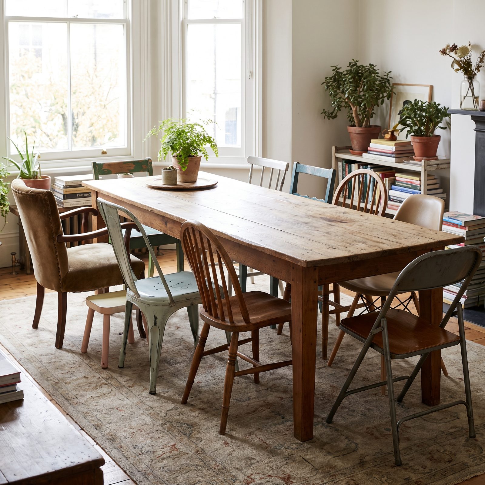 The Table With Chairs Borrowed From Every Room