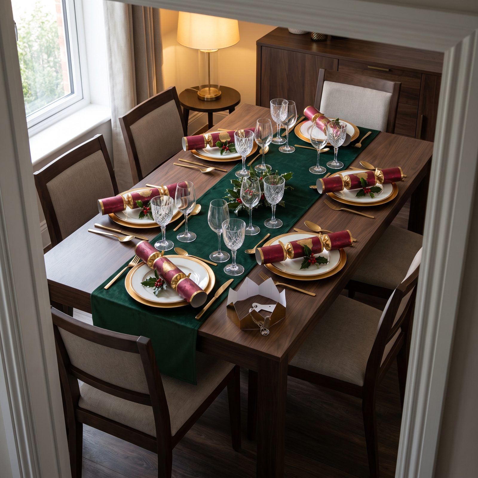 The Table With Crackers at Every Place