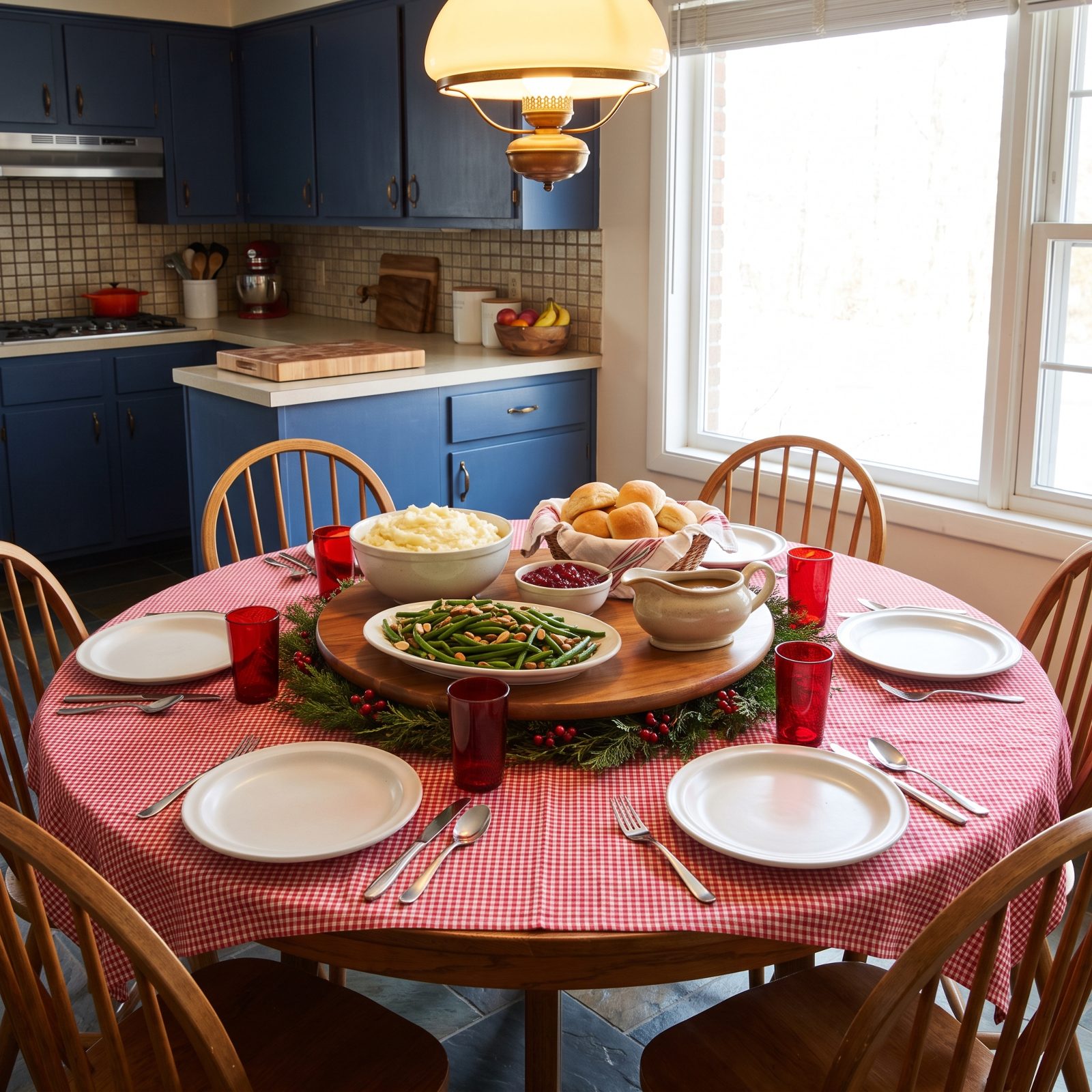 The Table With a Lazy Susan for Family-Style Sharing