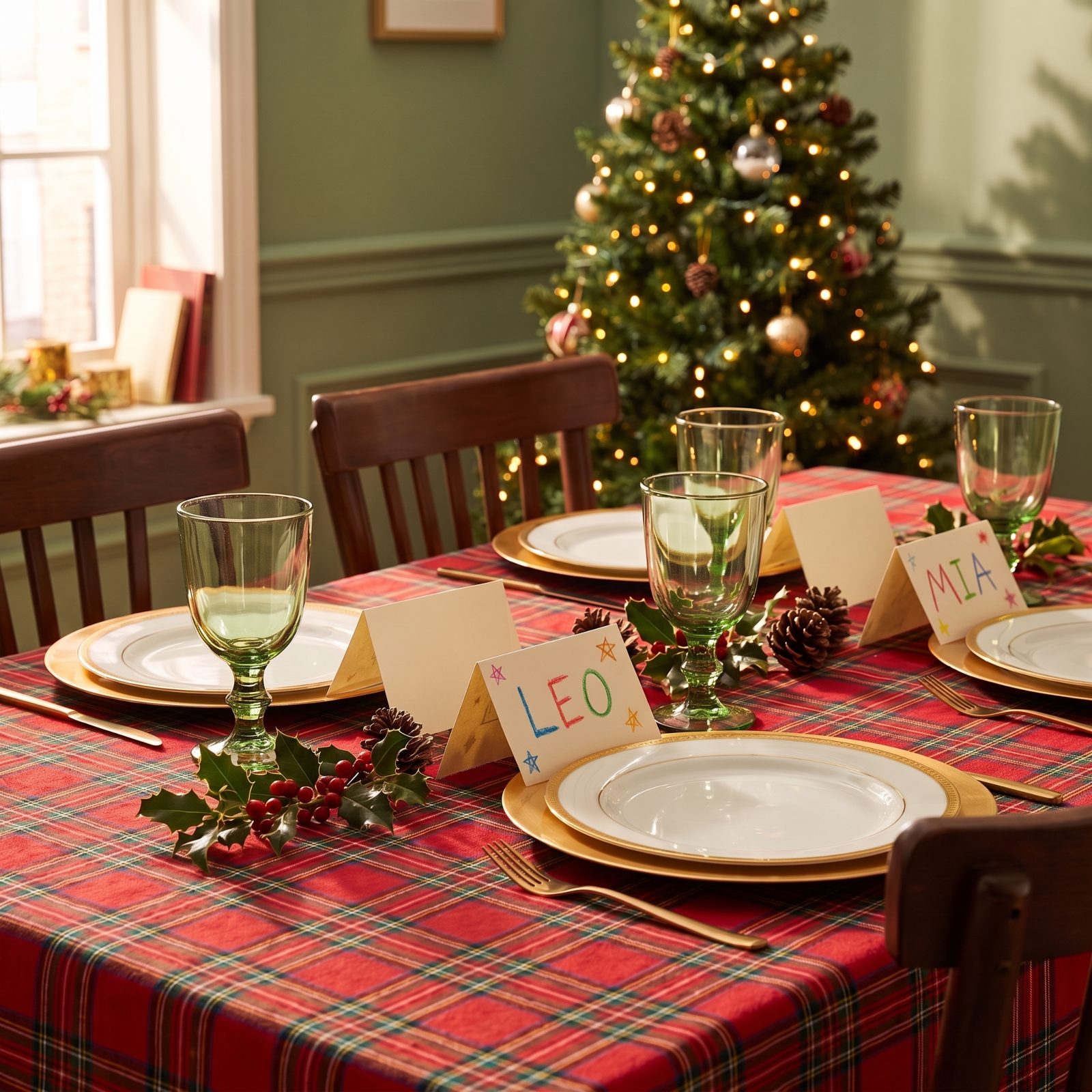 The Table With Place Cards Handwritten by the Youngest Child