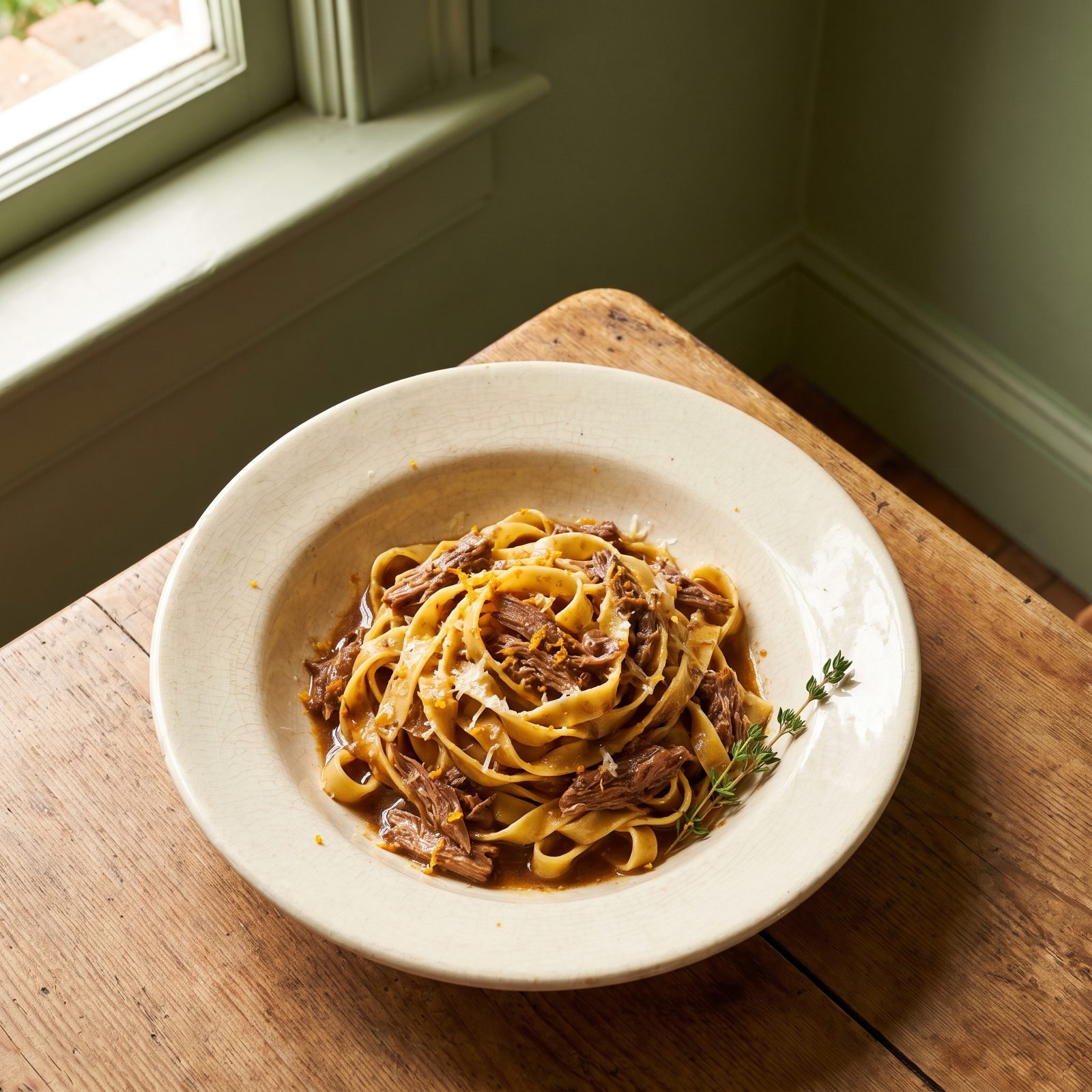 Tagliatelle With Duck Ragù and a Whisper of Orange Zest