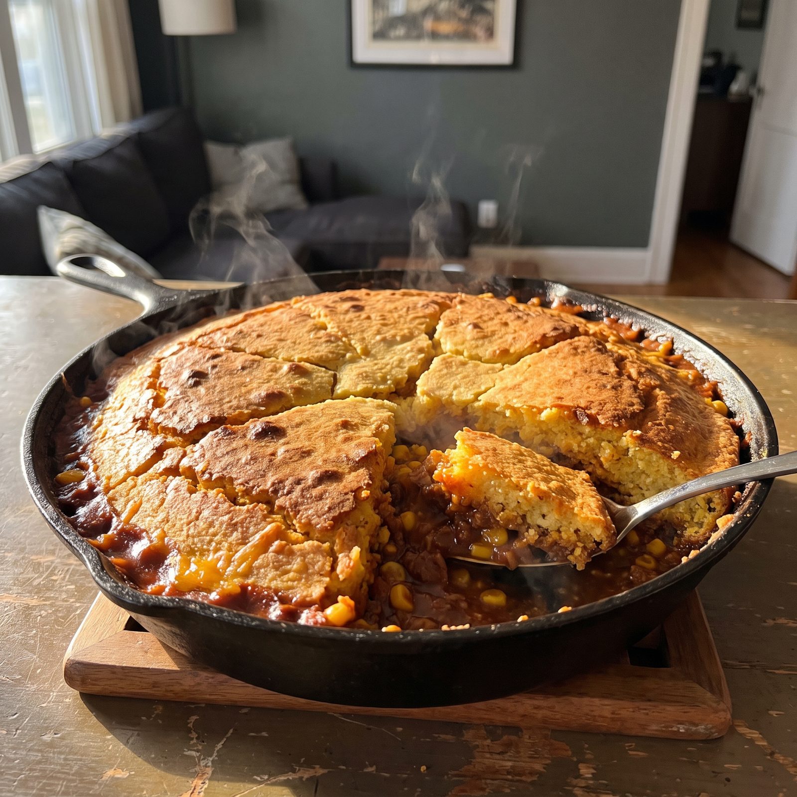 Tamale Pie With a Cracked Cornbread Crust