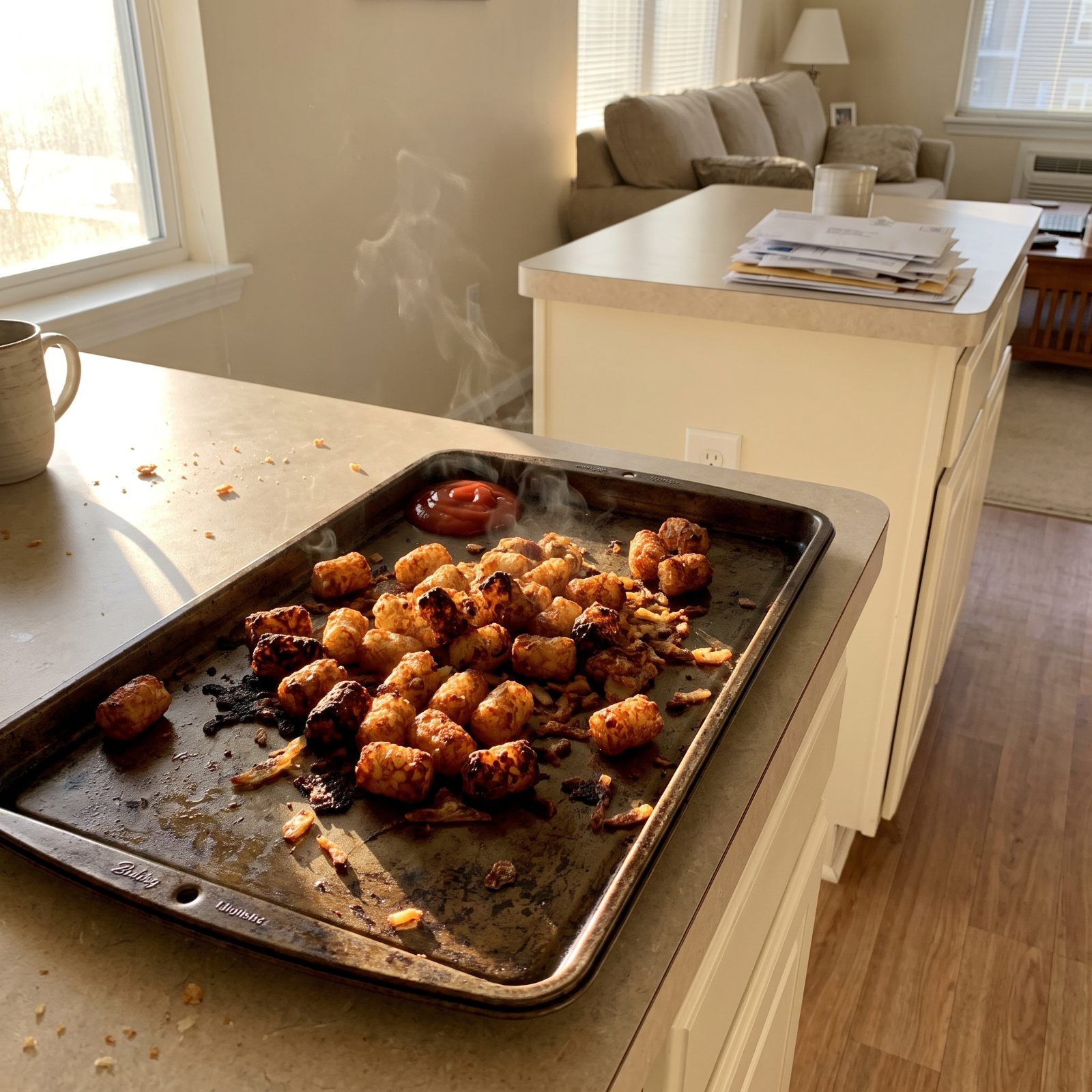 Tater Tots Left in Just a Little Too Long