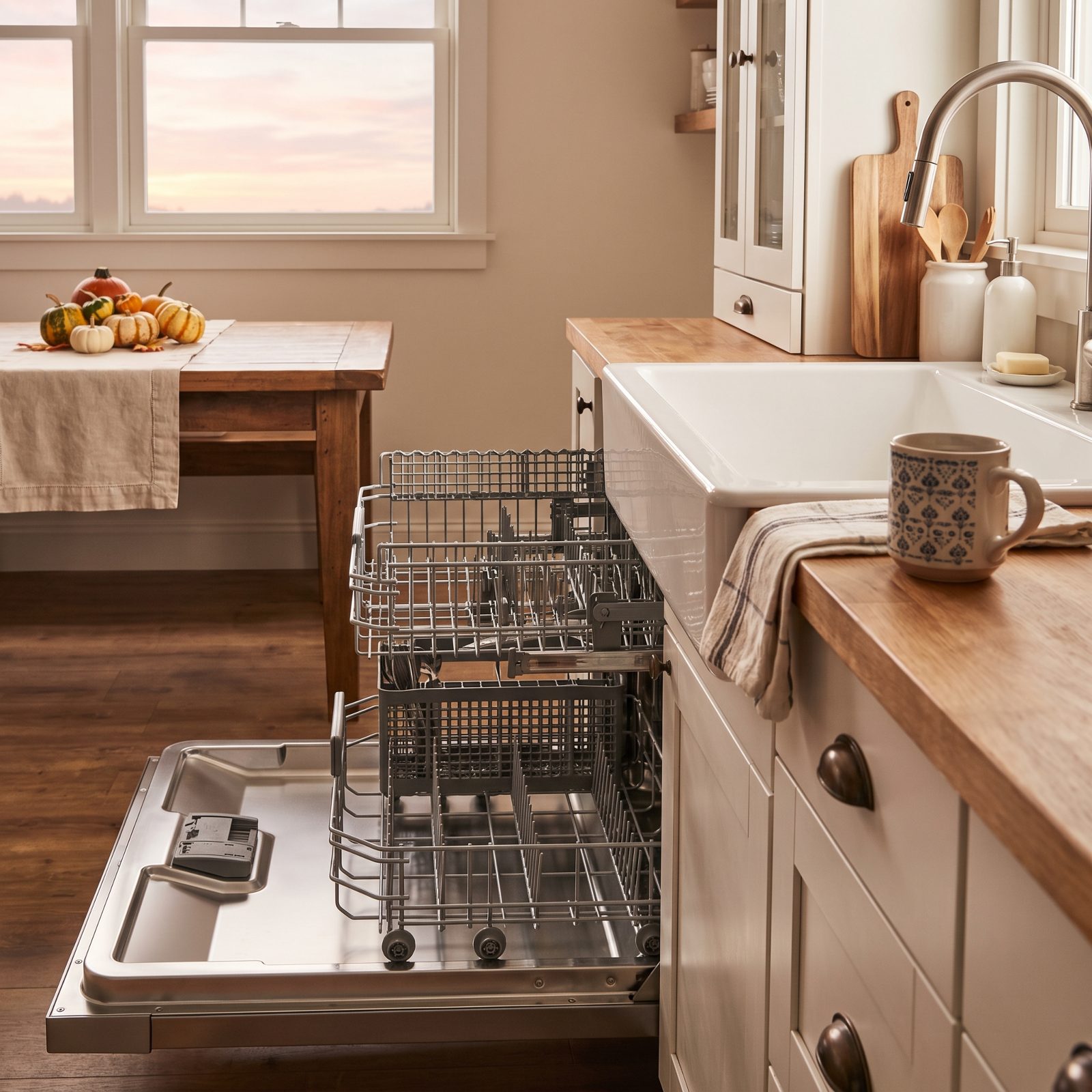 Thanksgiving Morning: Empty the Dishwasher