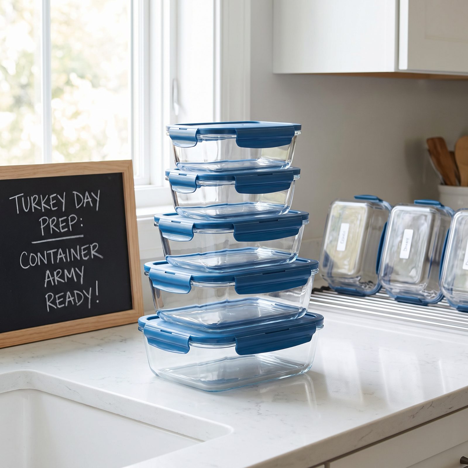 Thanksgiving Morning: Organize Leftover Containers
