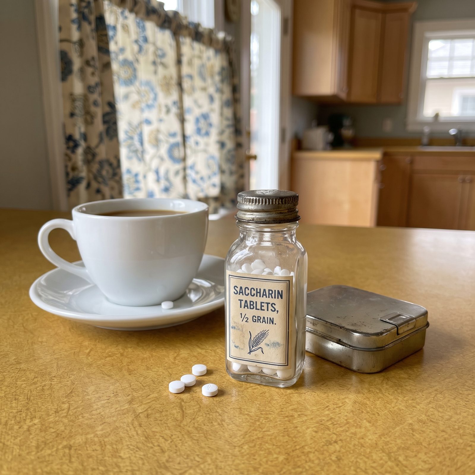 Tiny Bottles of Saccharin Tablets