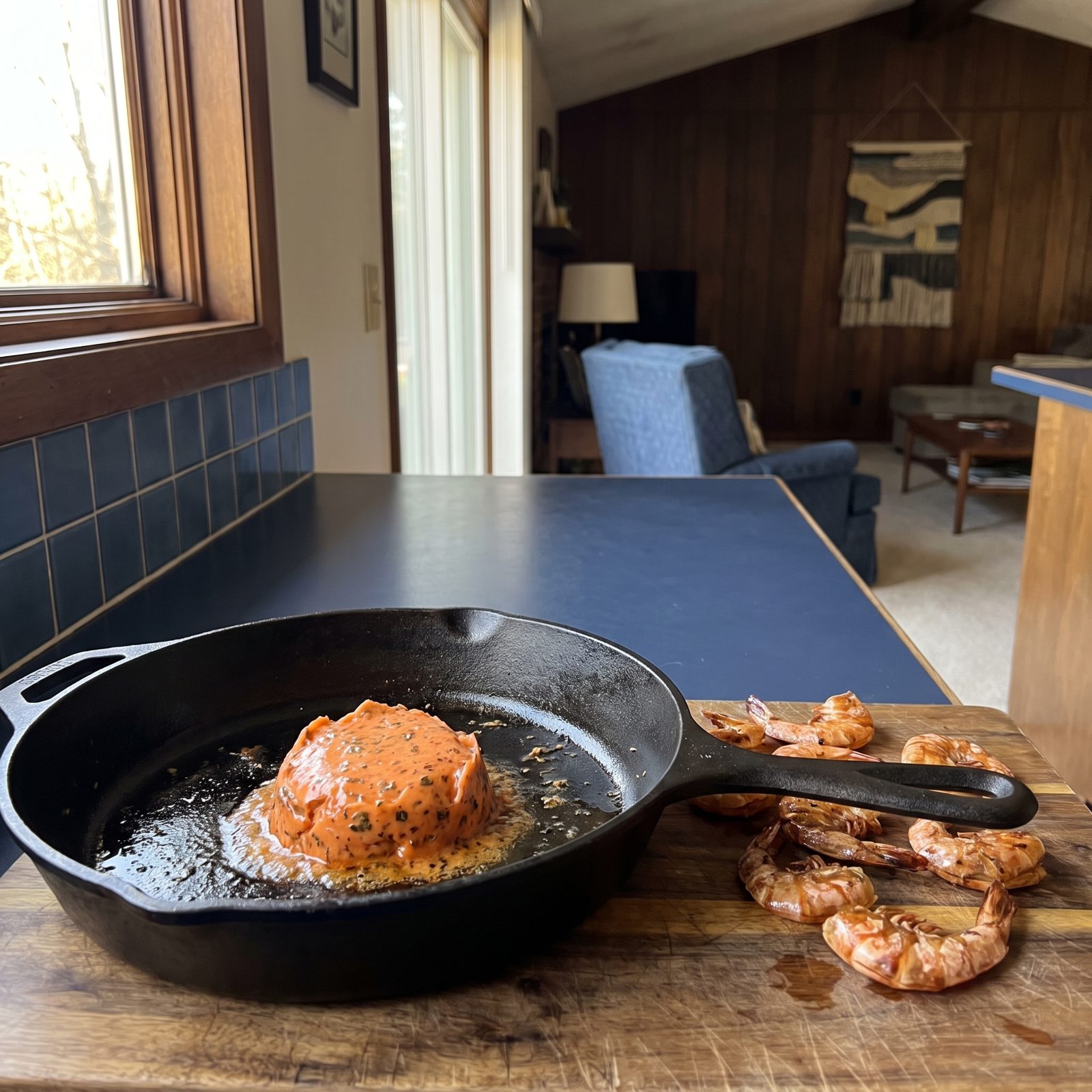 Toast Shrimp Shells Into Compound Butter