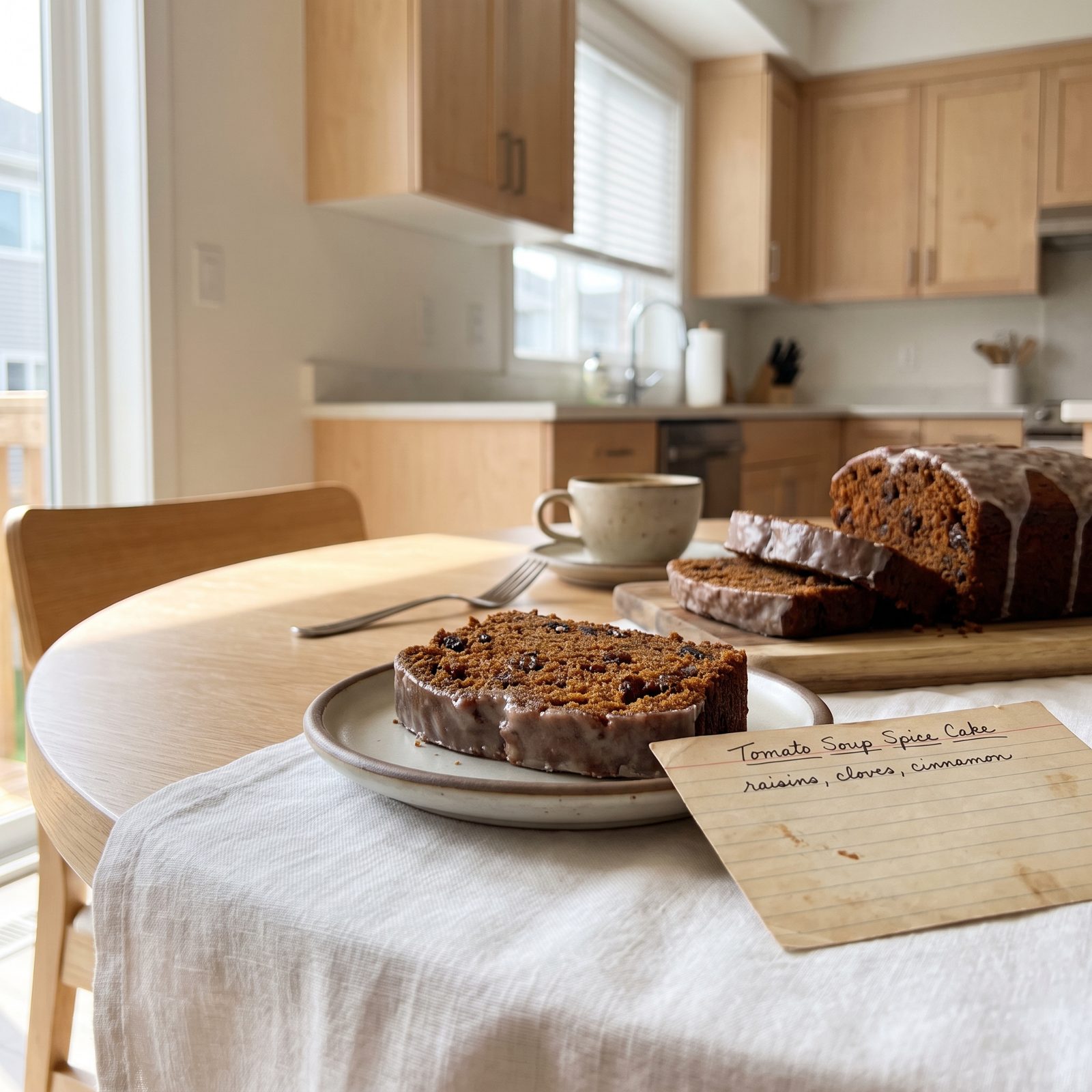 Tomato Soup Spice Cake With Raisins and Warm Spices
