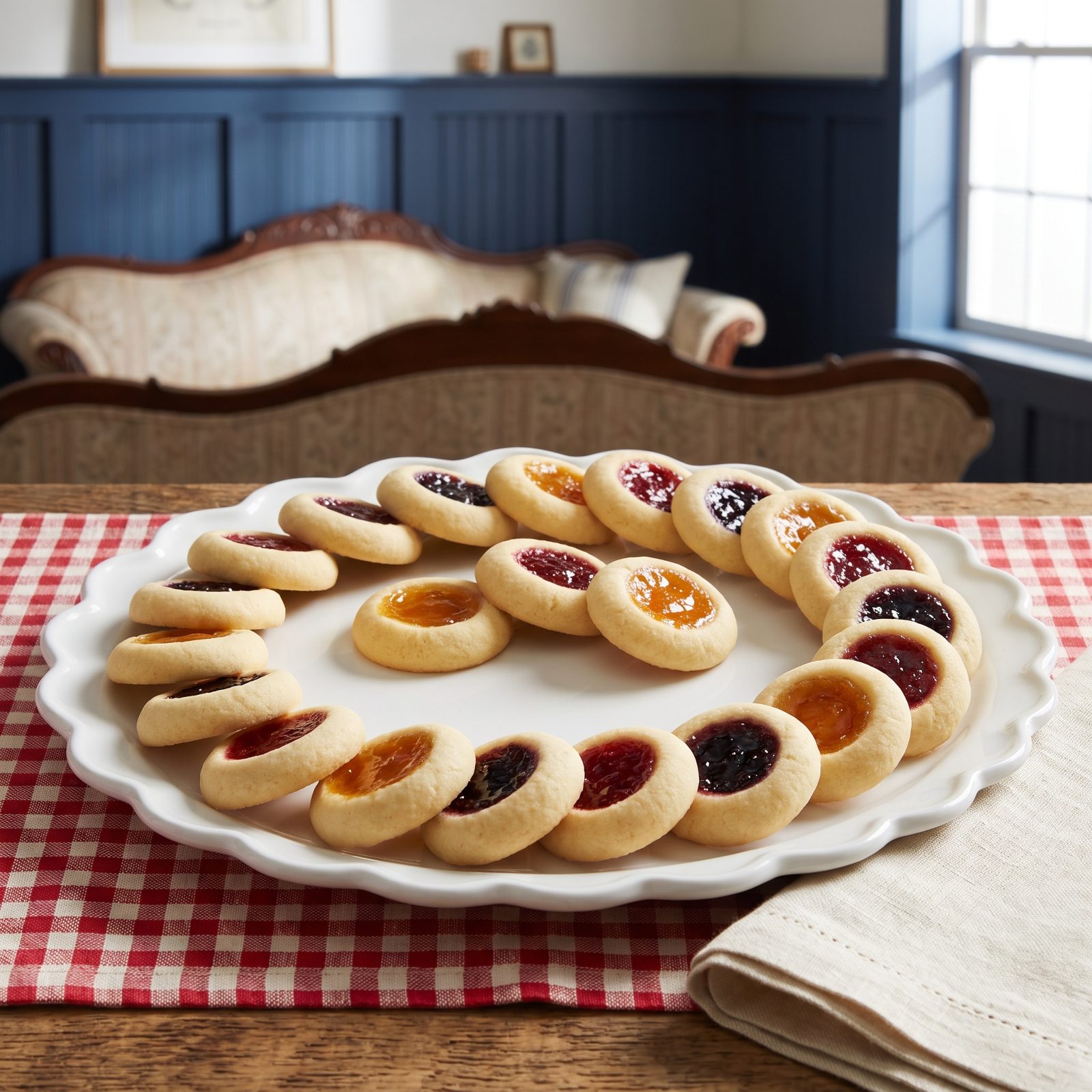 The Tray With Thumbprints Filled With Jewel-Toned Jam