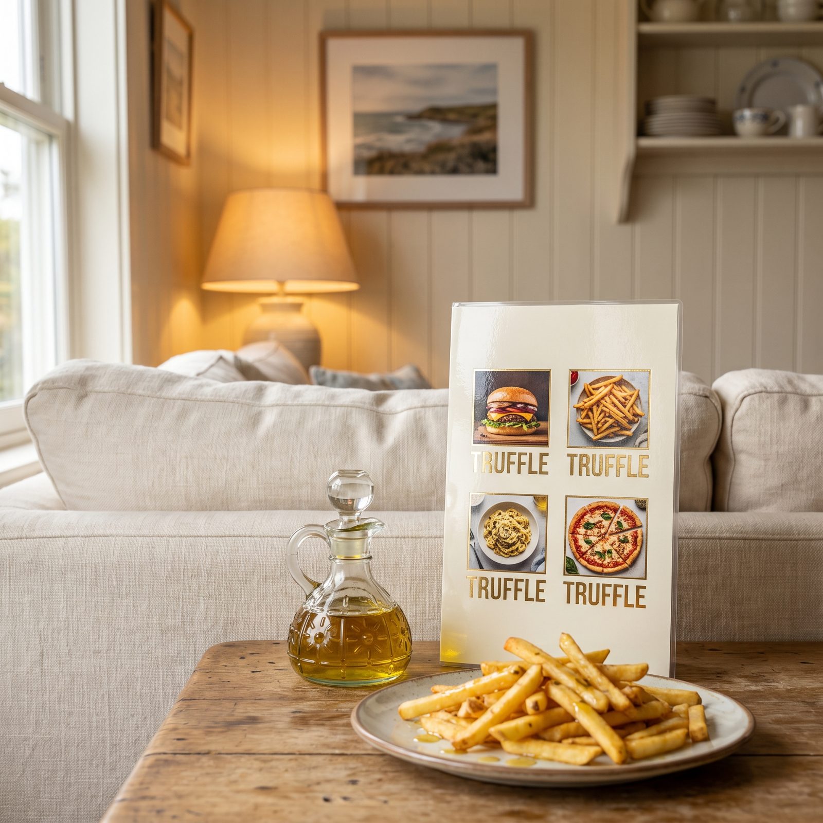 Truffle Oil Added to Burgers, Fries, Pasta and Pizza