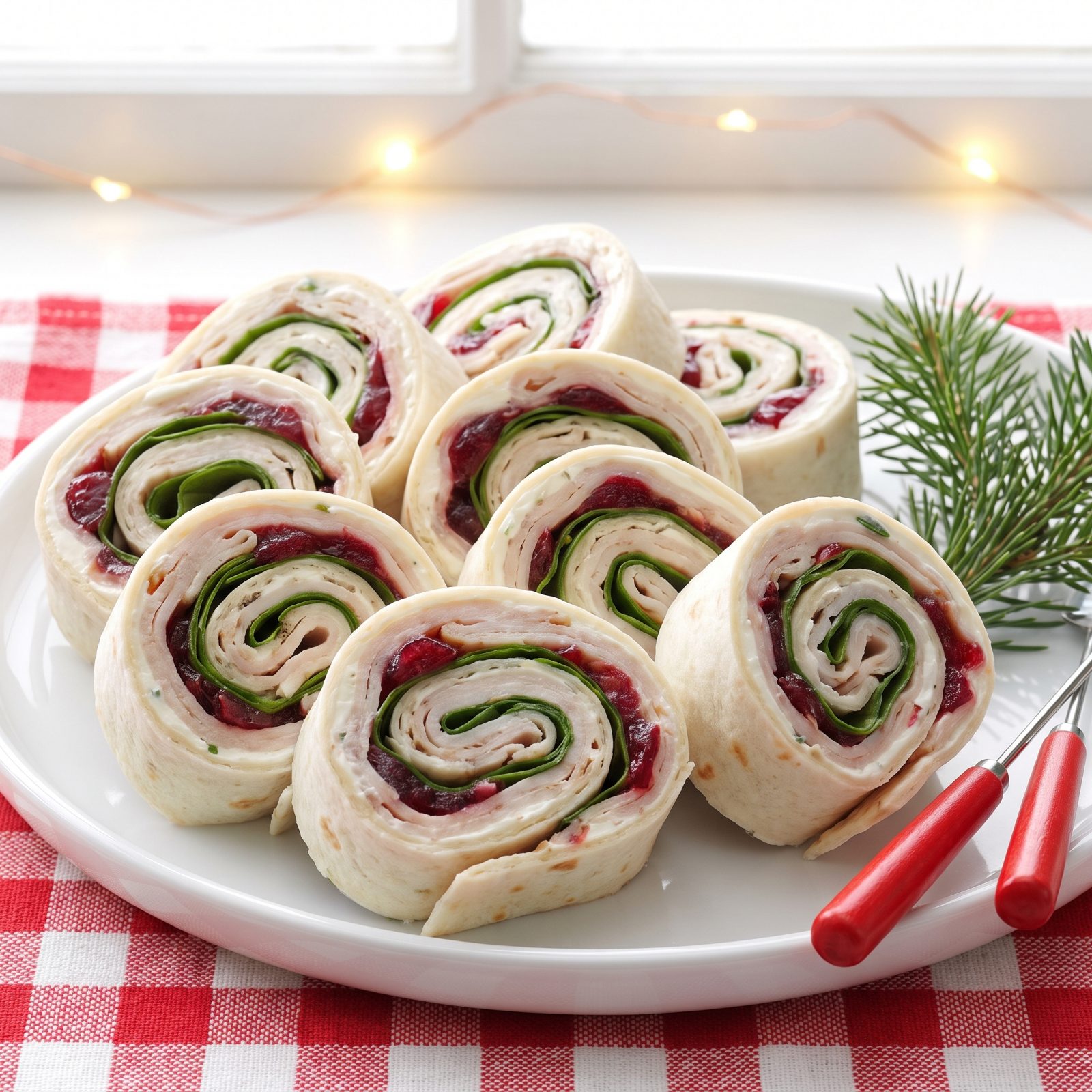 Turkey-and-Cranberry Pinwheels