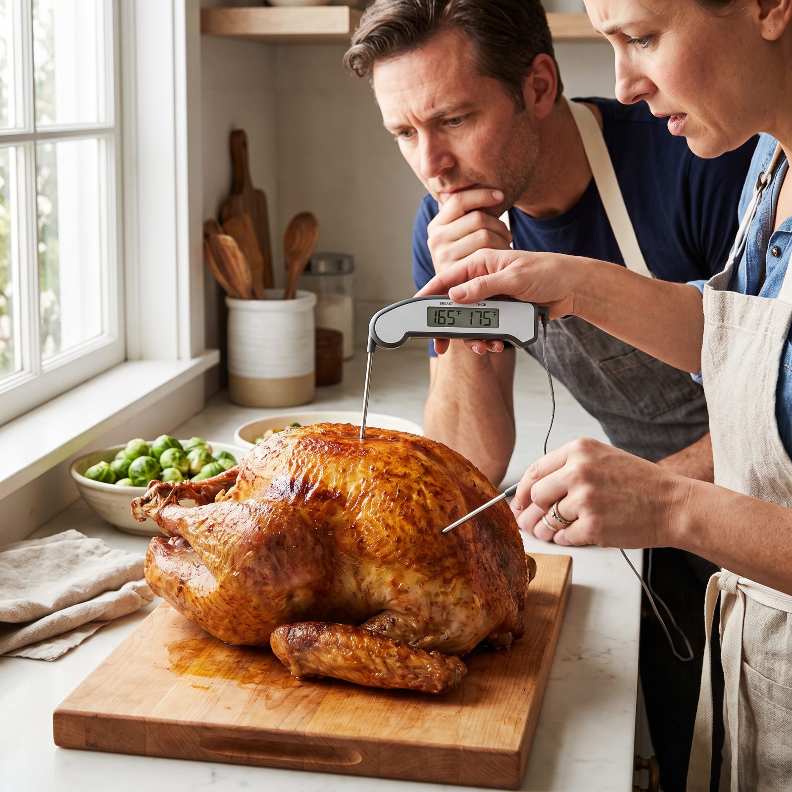 Turkey Done: Verify Breast and Thigh Temperatures